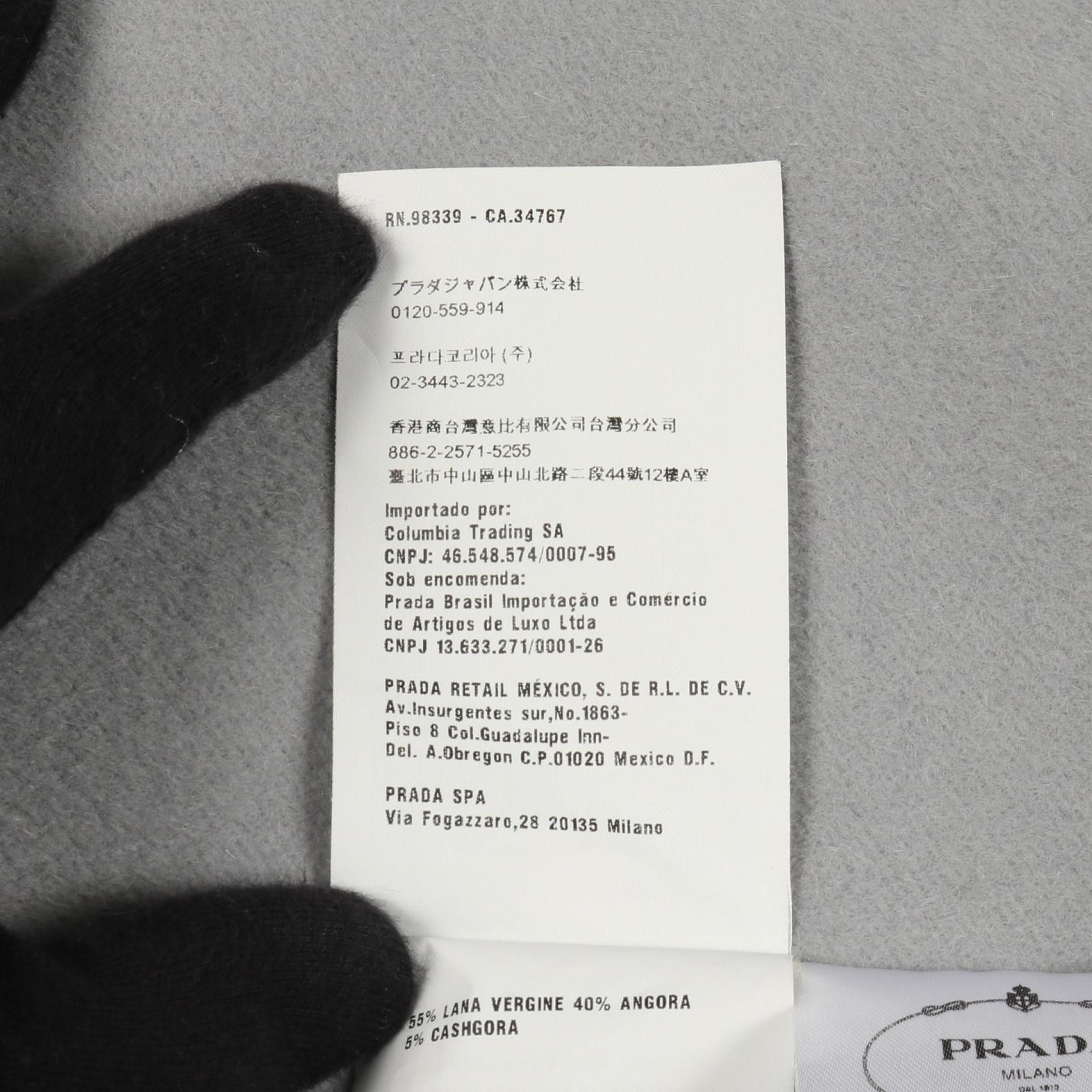Prada Prada Prada Wool Angora Coat Textile Outerwear DUTY FREE for USA Size ONE SIZE - 4 Thumbnail