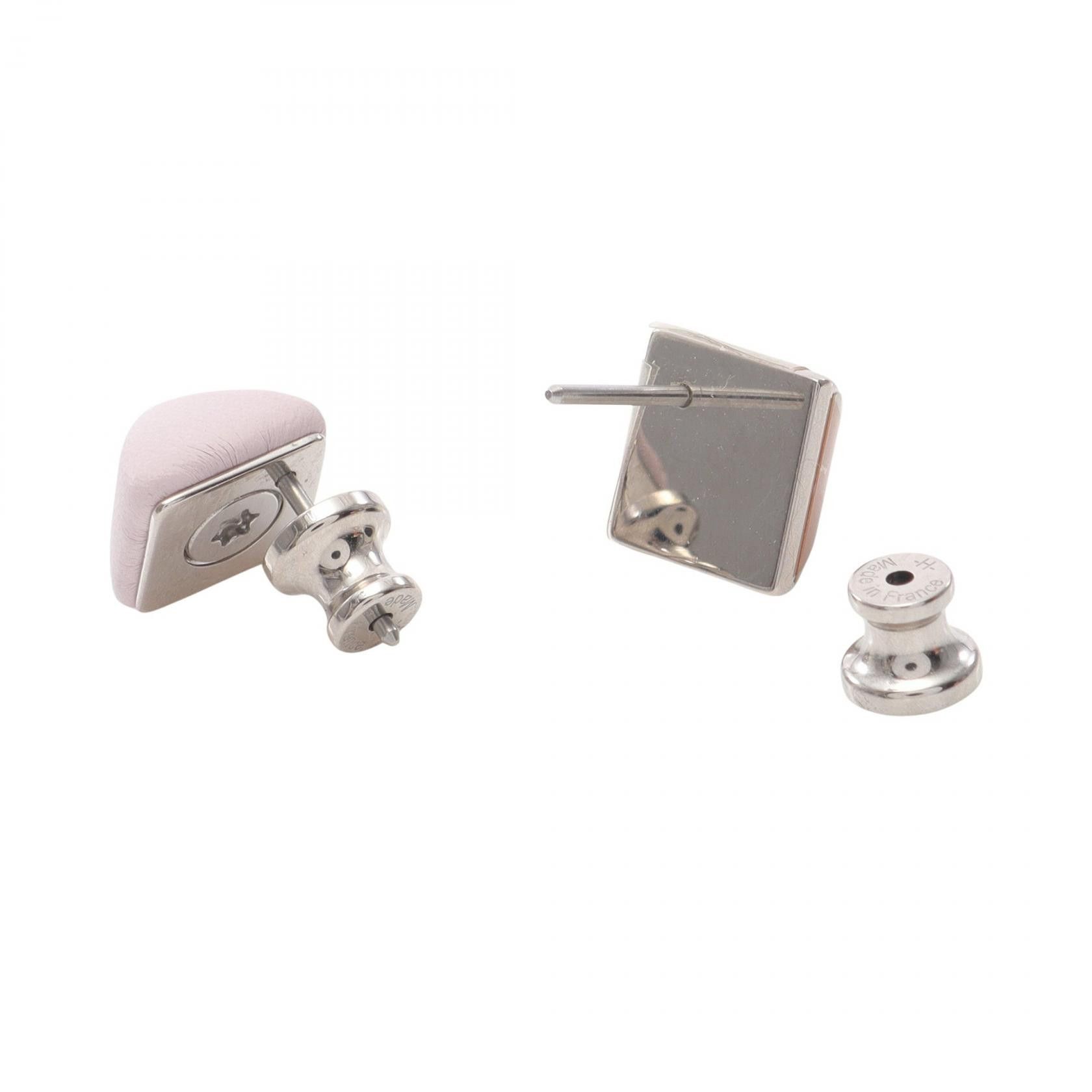 Hermes Hermes Hermes Medor Gaine PM Stainless Steel Leather Earrings Leather Earrings DUTY FREE for USA Size ONE SIZE - 2 Thumbnail