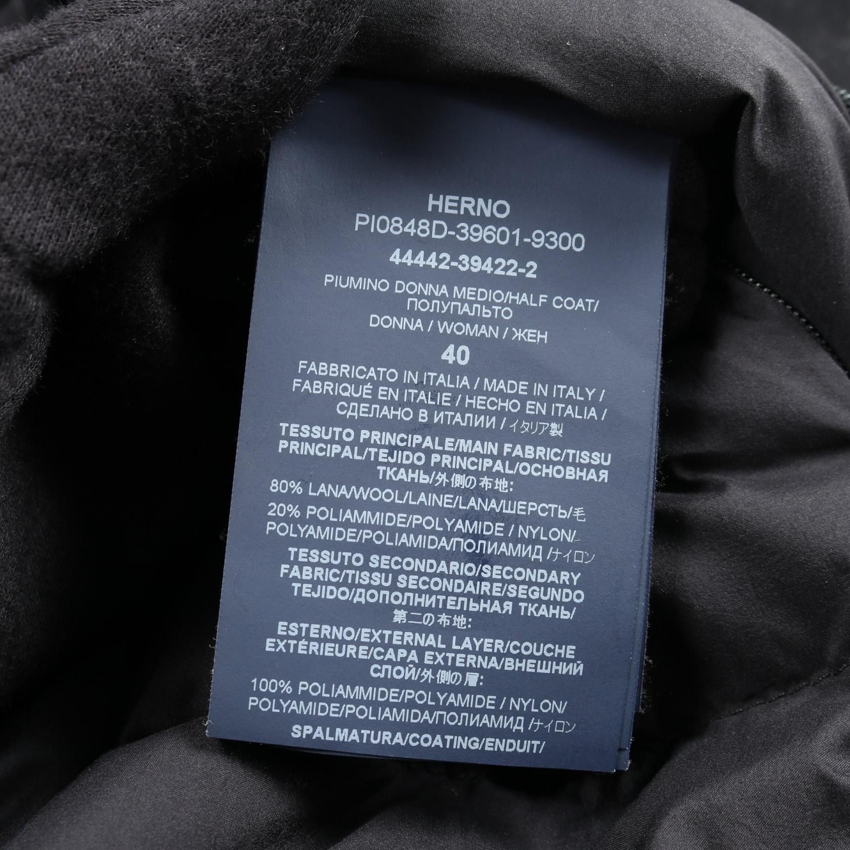 Other Other Herno Wool Nylon Down Jacket Textile Outerwear PI0848D DUTY FREE for USA Size ONE SIZE - 4 Thumbnail