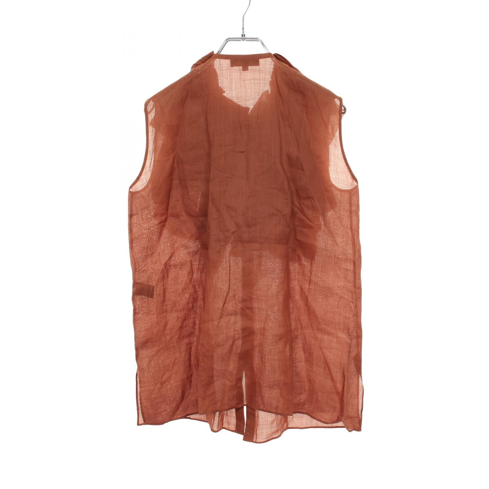 Other Other Drawer Lawn Ruffle Sleeveless Blouse Textile Tops 6521-299-1090 DUTY FREE for USA Size ONE SIZE - 2 Thumbnail