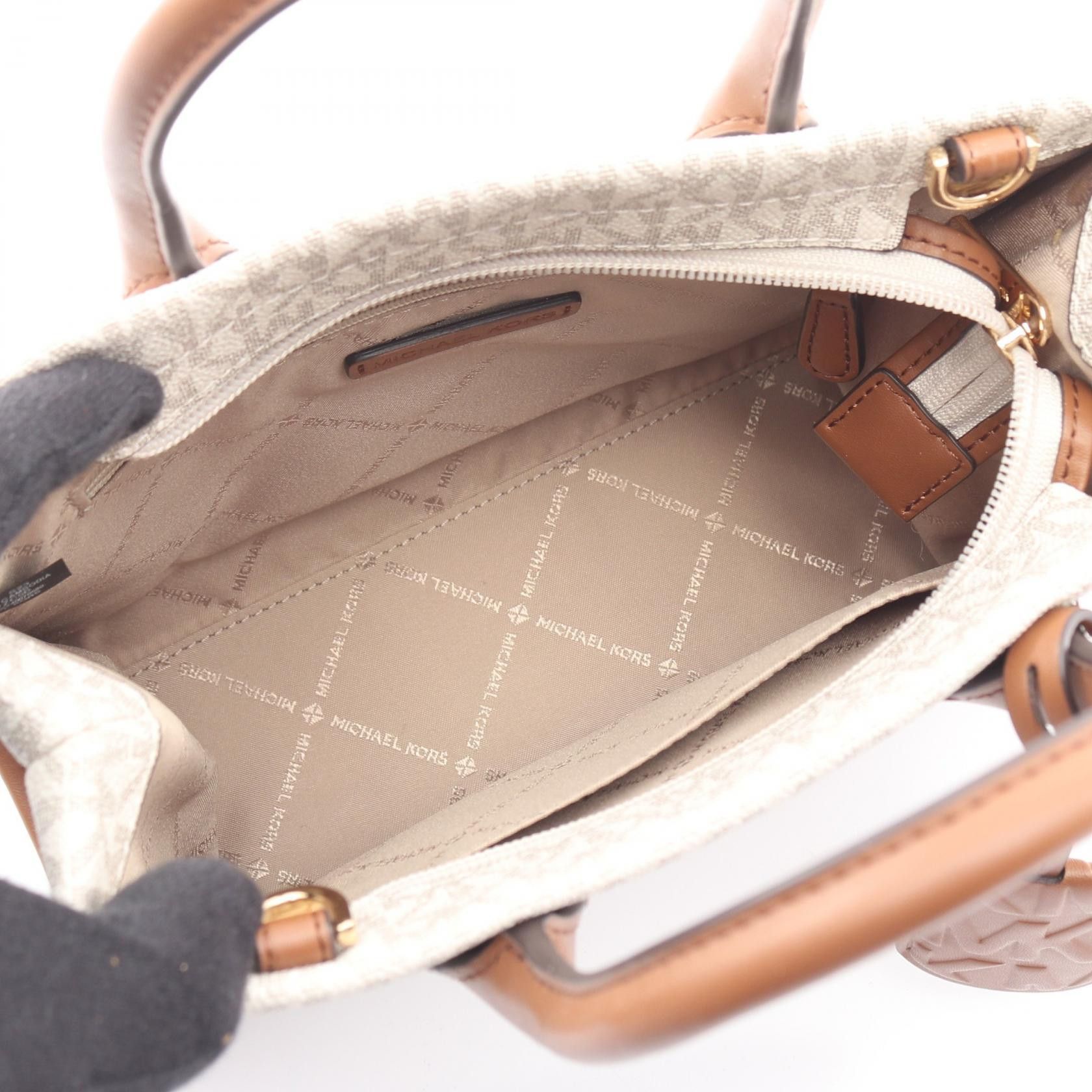 Michael Kors Michael Kors Michael Kors MIRELLA S PVC Coated Canvas Leather Handbag Textile Handbag 35F2G7ZC5B DUTY FREE for USA Size ONE SIZE - 3 Thumbnail