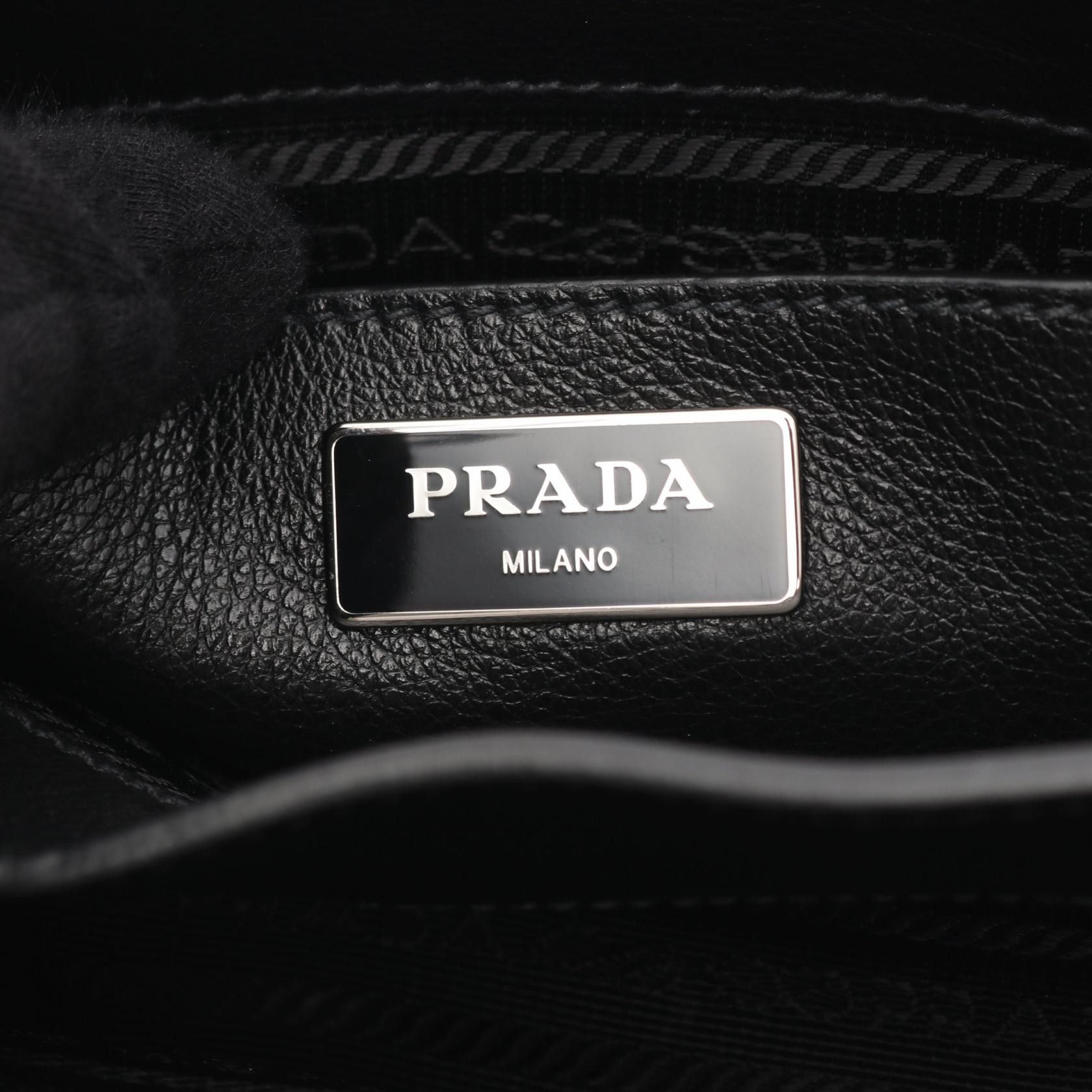 Prada Prada Prada GLACE'CALF Leather Shoulder Bag Leather Shoulder Bag 1BD296 DUTY FREE for USA Size ONE SIZE - 4 Thumbnail