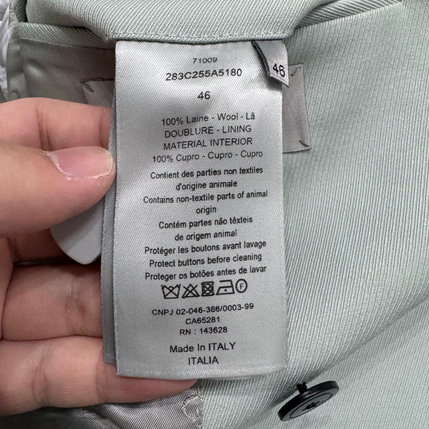 Dior Dior Mint Green Wool Blazer 46 Size 36R - 4 Thumbnail