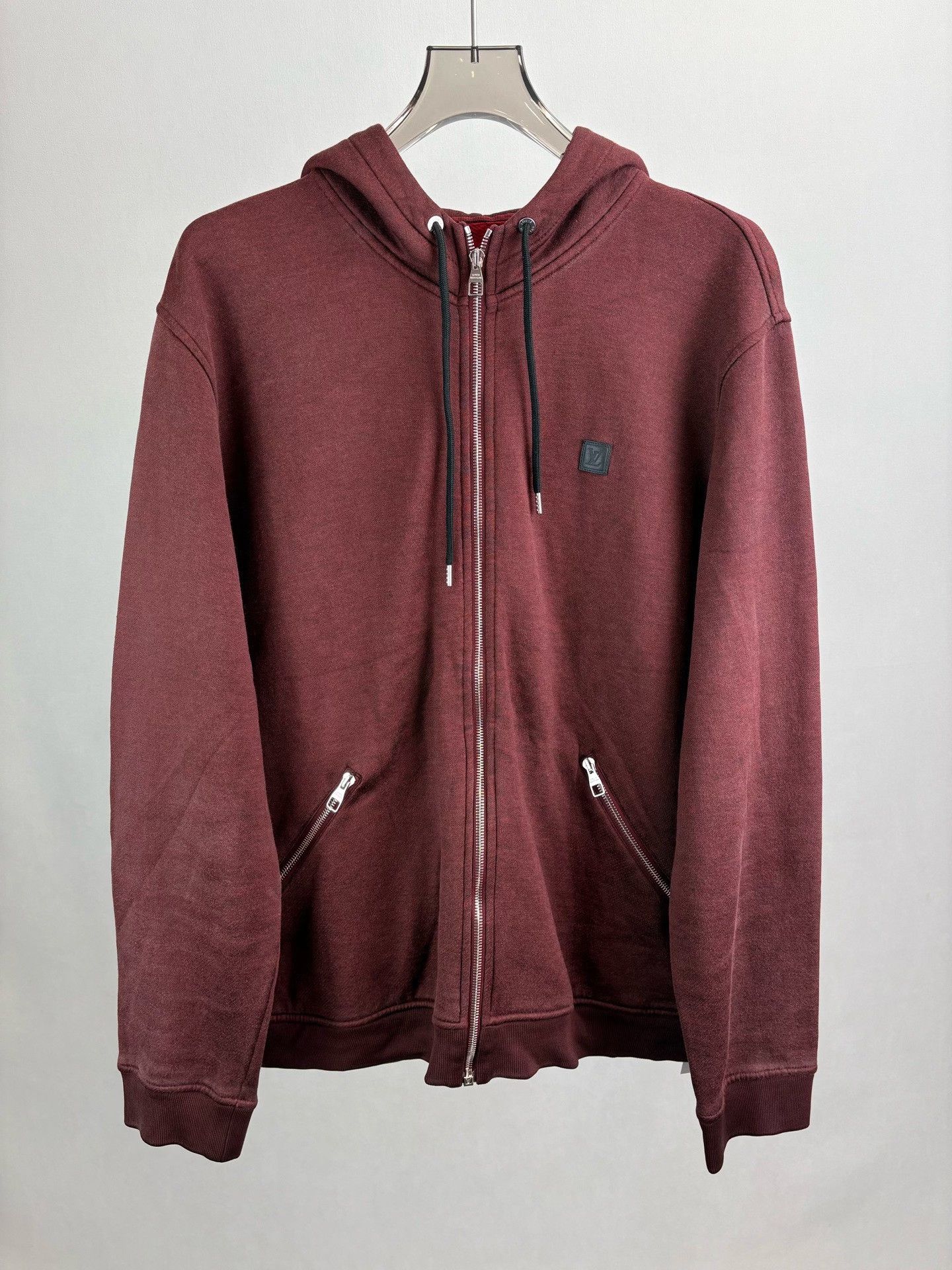 Louis Vuitton Louis Vuitton Burgundy Zip Hoodie Size 5L Size US XXL / EU 58 / 5 - 2 Thumbnail
