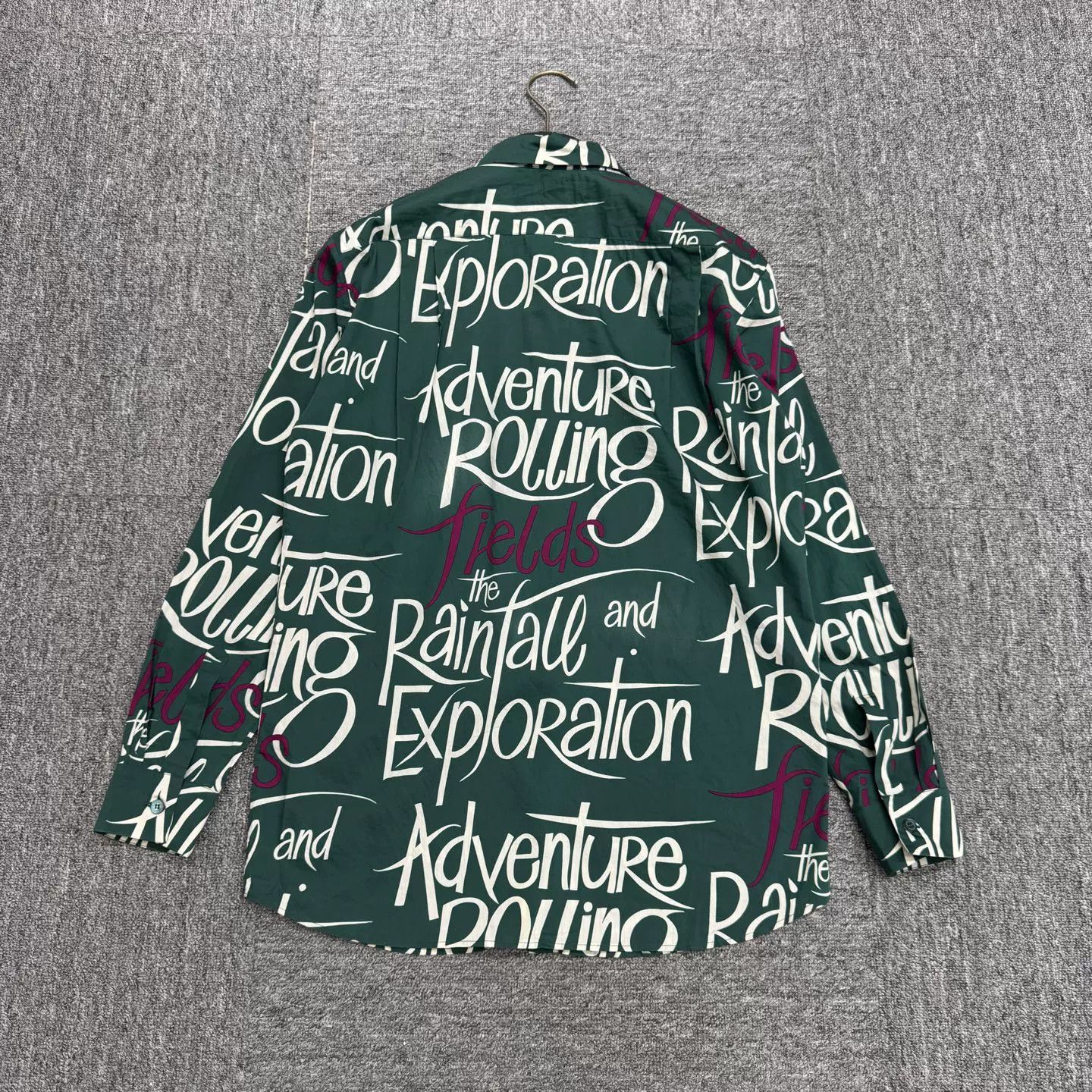 Burberry Burberry Prorsum Graffiti Script Cotton Silk Shirt Size 40 Size US M / EU 48-50 / 2 - 6 Thumbnail