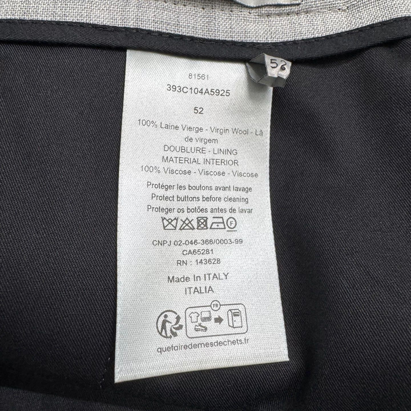 Dior Dior Gray Wool Trousers Size 52 Size US 36 / EU 52 - 4 Thumbnail