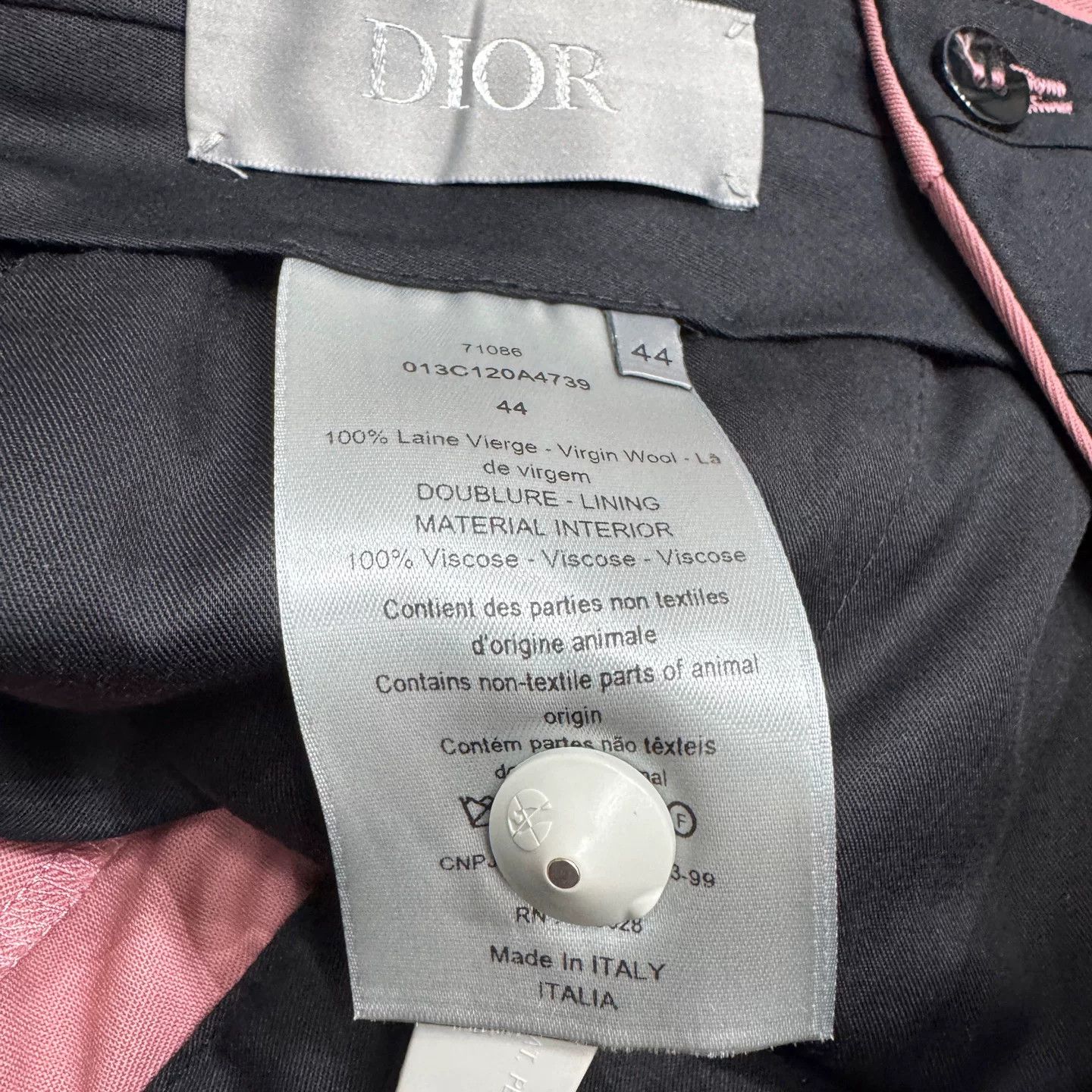 Dior Dior Pink Virgin Wool Casual Pants 28 Size US 28 / EU 44 - 4 Thumbnail