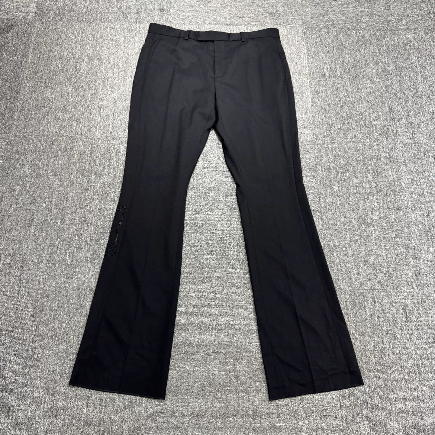 Dior Dior x Travis Scott Embroidered Wool Flare Pants 54 Size US 38 / EU 54 - 2 Thumbnail