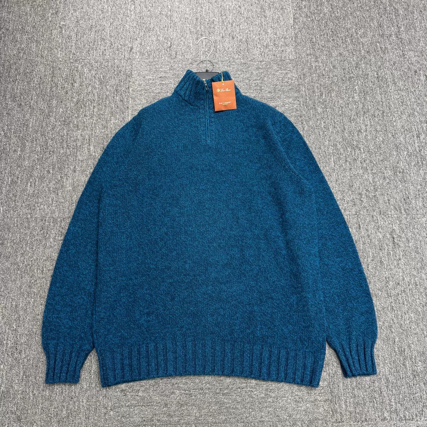Loro Piana Loro Piana Baby Cashmere Quarter-Zip Sweater 60 Size US XXL / EU 58 / 5 - 2 Thumbnail