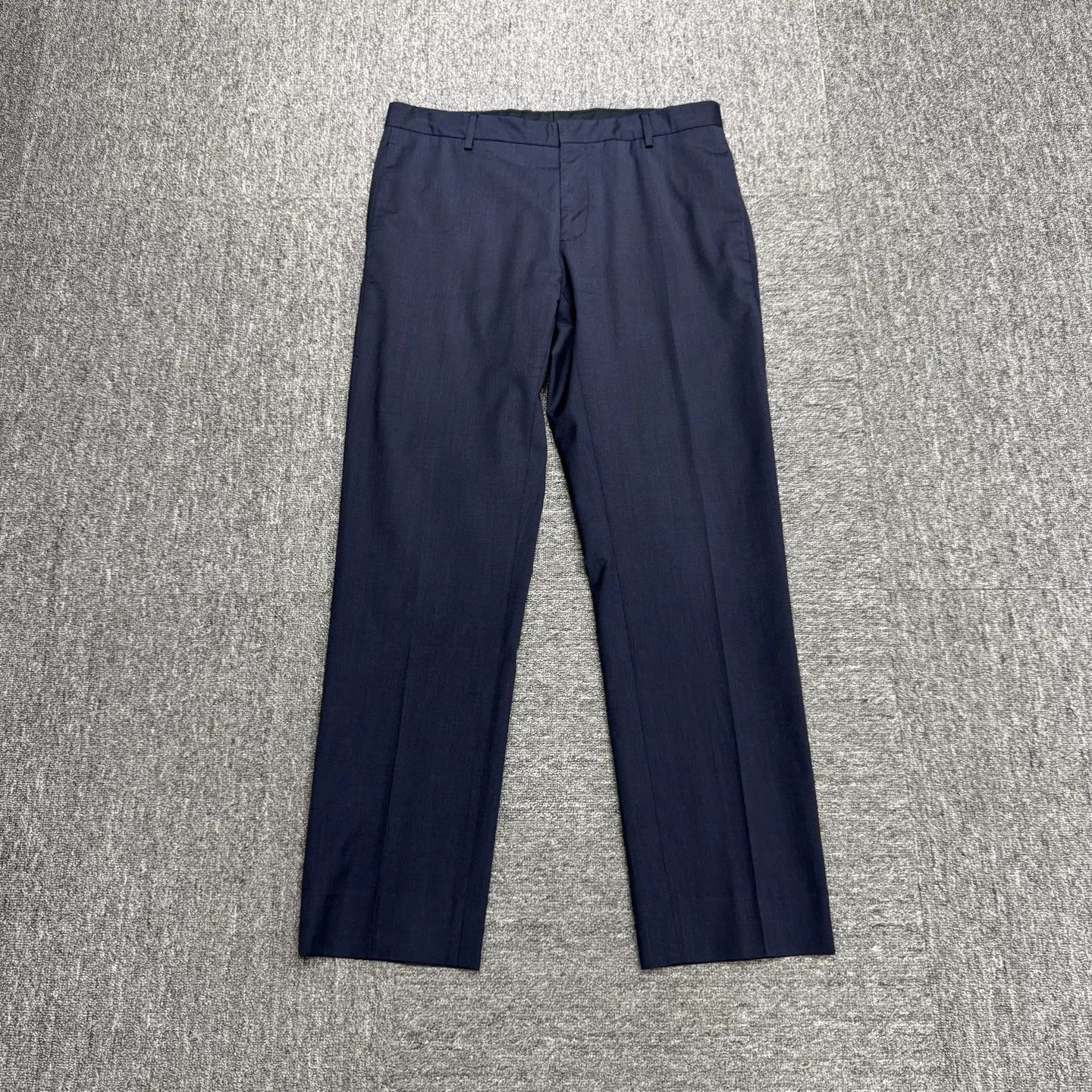 Dior Dior Navy Wool Formal Trousers 48 Size 38R - 2 Thumbnail