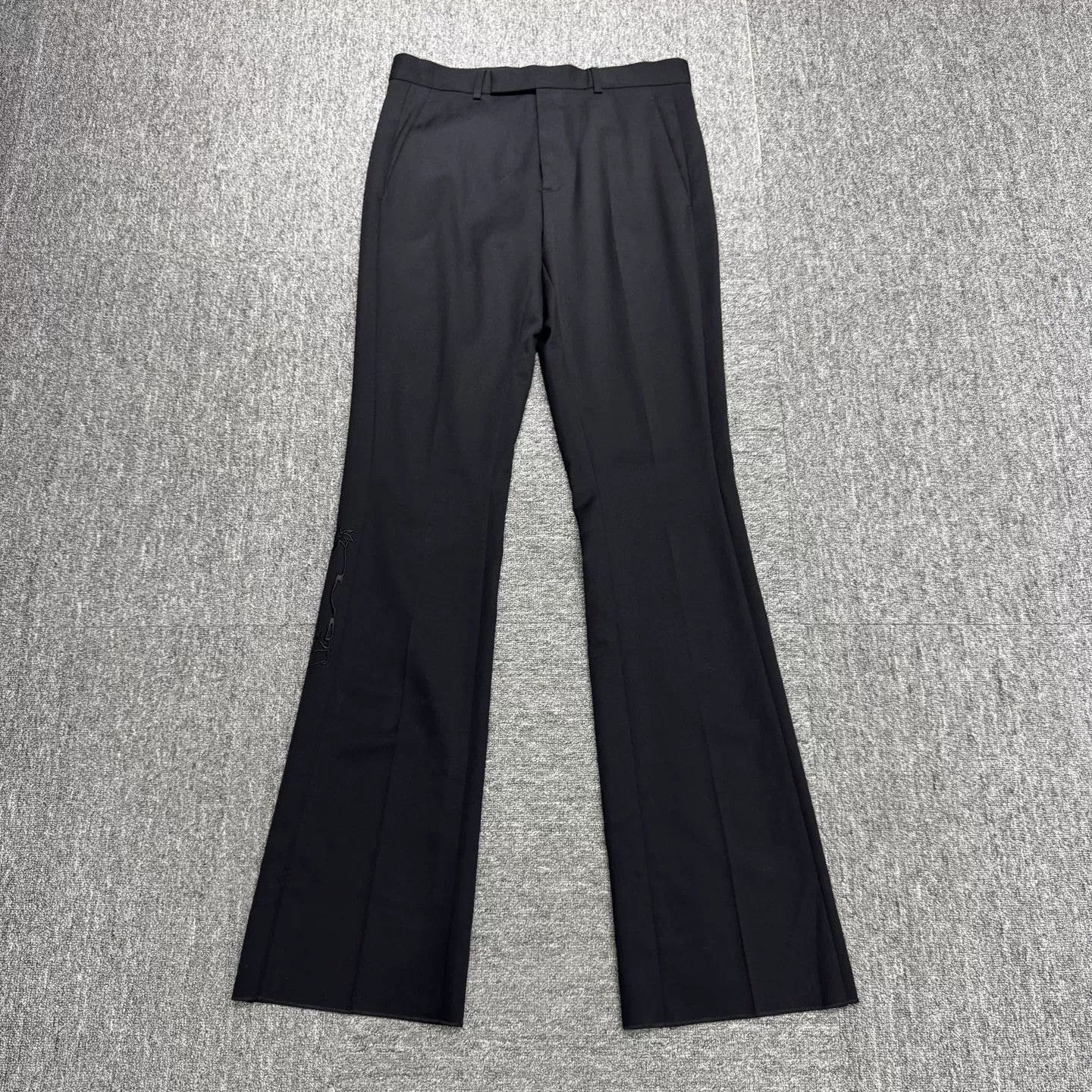 Dior Dior x Travis Scott Embroidered Wool Flare Pants 30 Size US 30 / EU 46 - 2 Thumbnail