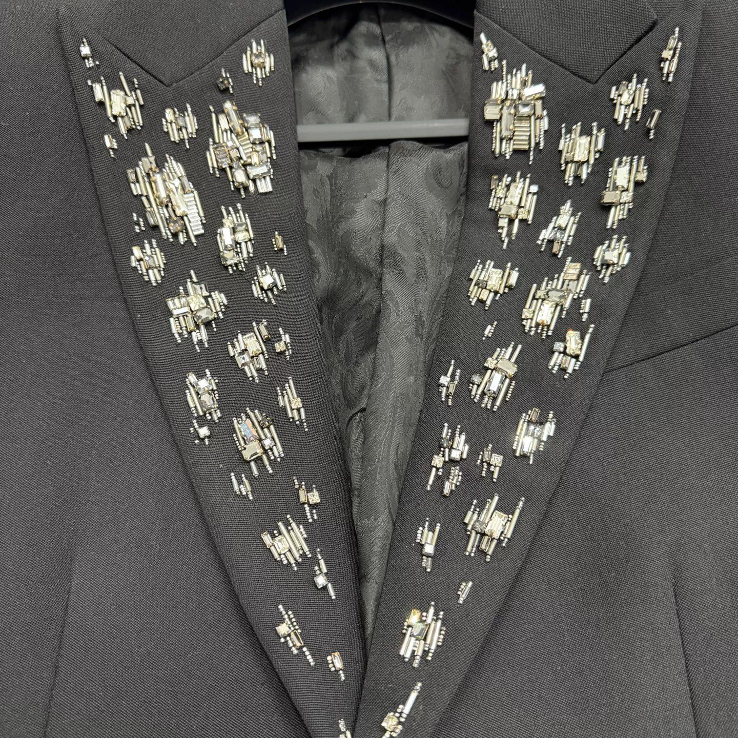 Versace Versace Crystal Embellished Wool Blazer Size 38R Size 38R - 3 Thumbnail