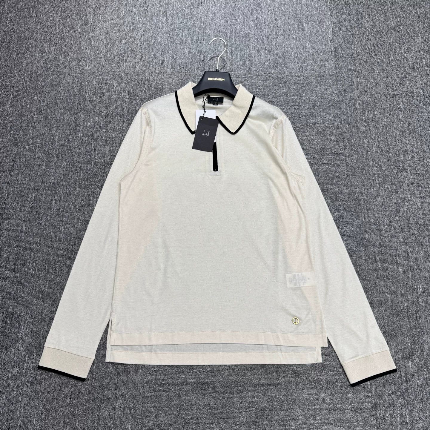 Alfred Dunhill Dunhill Contrast Trim Long Sleeve Knit Polo Size M Size US M / EU 48-50 / 2 - 2 Thumbnail