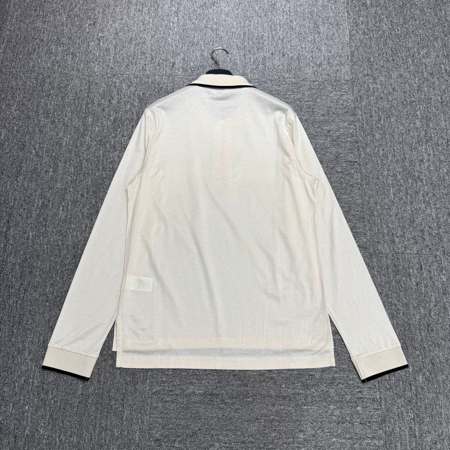 Alfred Dunhill Dunhill Contrast Trim Long Sleeve Knit Polo Size M Size US M / EU 48-50 / 2 - 6 Thumbnail