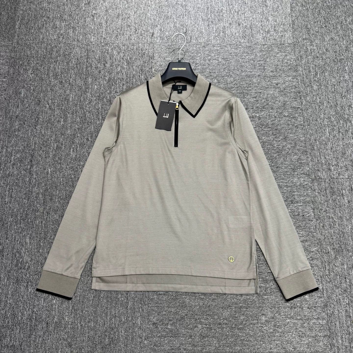Alfred Dunhill Dunhill Cotton Knit Long Sleeve Polo Size S Size US S / EU 44-46 / 1 - 2 Thumbnail