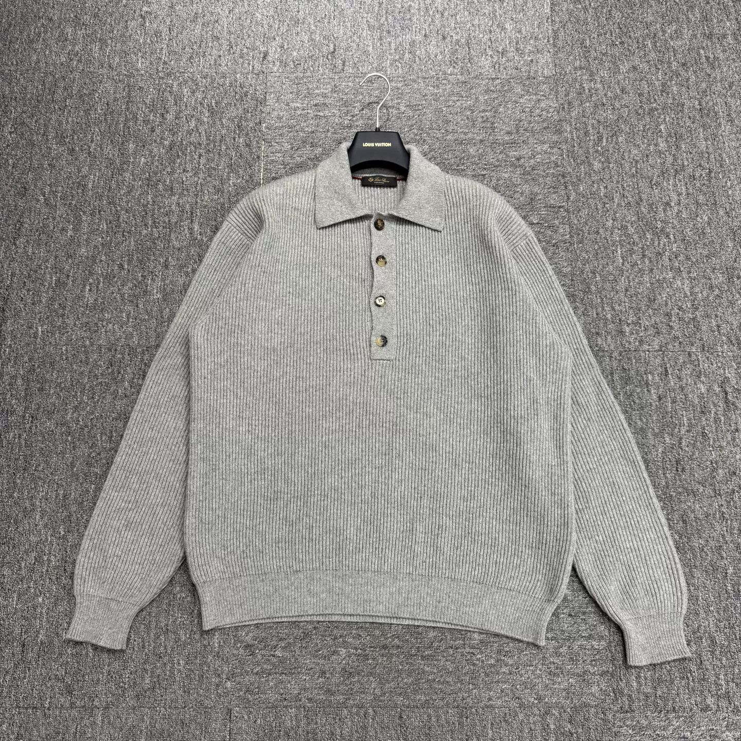 Loro Piana Loro Piana Cashmere Ribbed Polo Sweater 52 Size US L / EU 52-54 / 3 - 2 Thumbnail