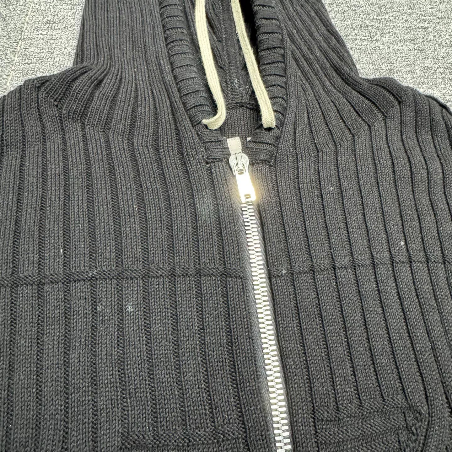 Rick Owens Rick Owens Ribbed Knit Zip Hoodie L Size US L / EU 52-54 / 3 - 3 Thumbnail