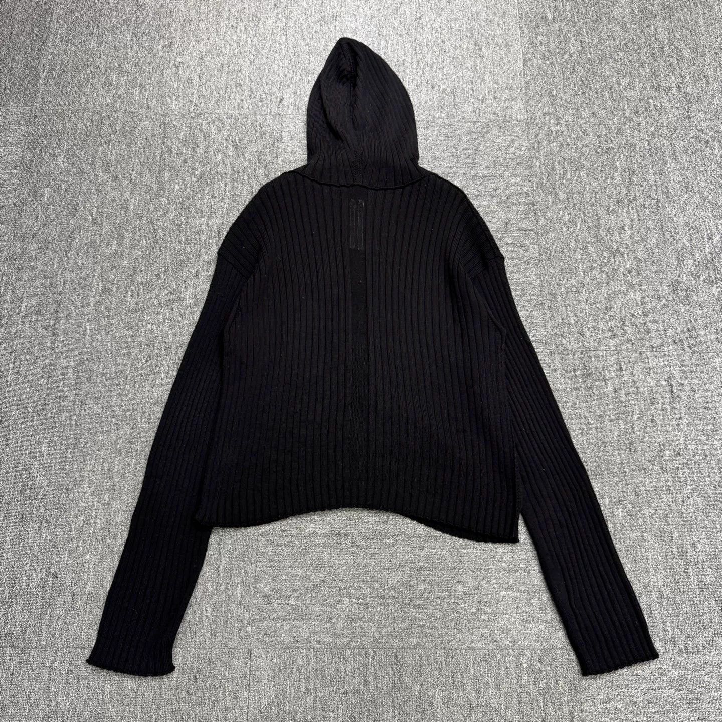 Rick Owens Rick Owens Ribbed Knit Zip Hoodie L Size US L / EU 52-54 / 3 - 7 Thumbnail