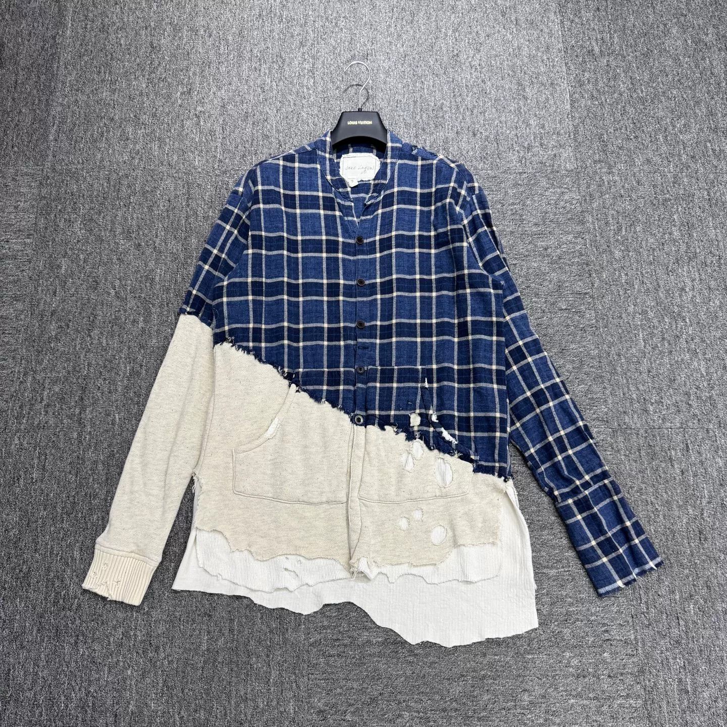 Greg Lauren Greg Lauren Patchwork Plaid Long Sleeve Shirt Size 3 Size US L / EU 52-54 / 3 - 2 Thumbnail