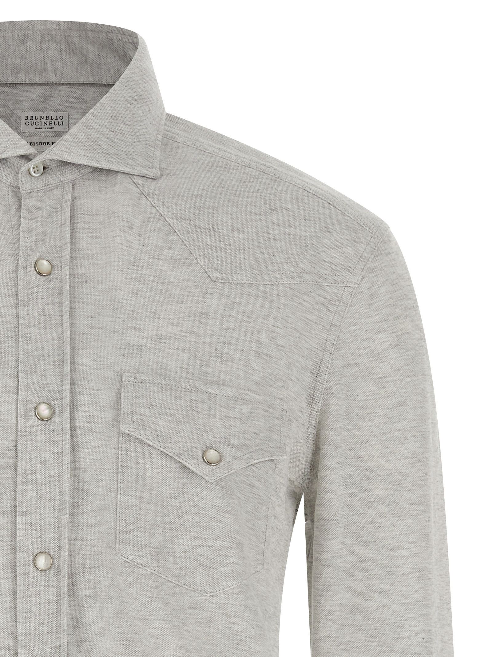 Brunello Cucinelli Piqué Cotton Shirt Size US M / EU 48-50 / 2 - 3 Thumbnail