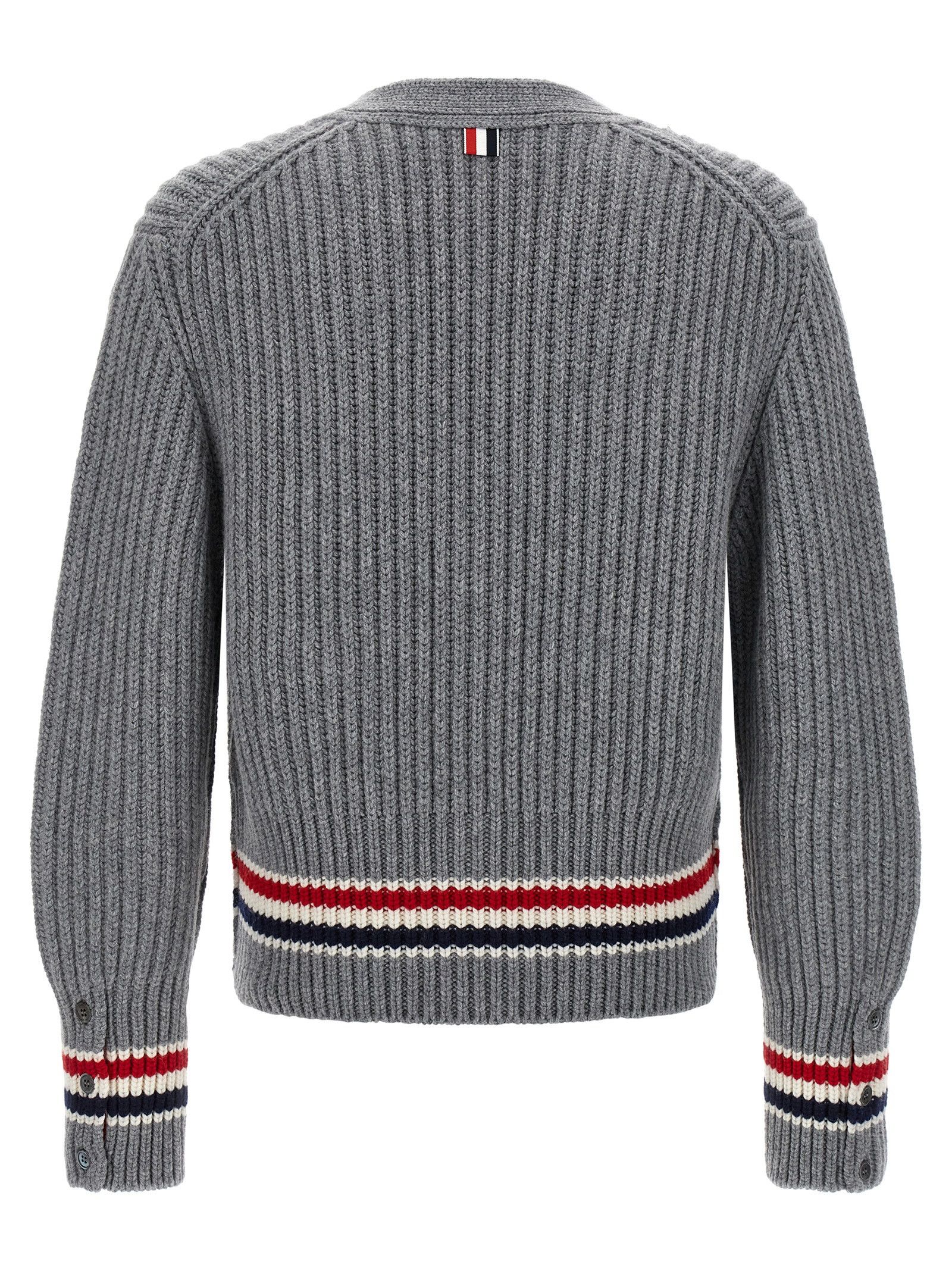 Thom Browne Rwb Tape Cardigan Size US L / EU 52-54 / 3 - 2 Thumbnail
