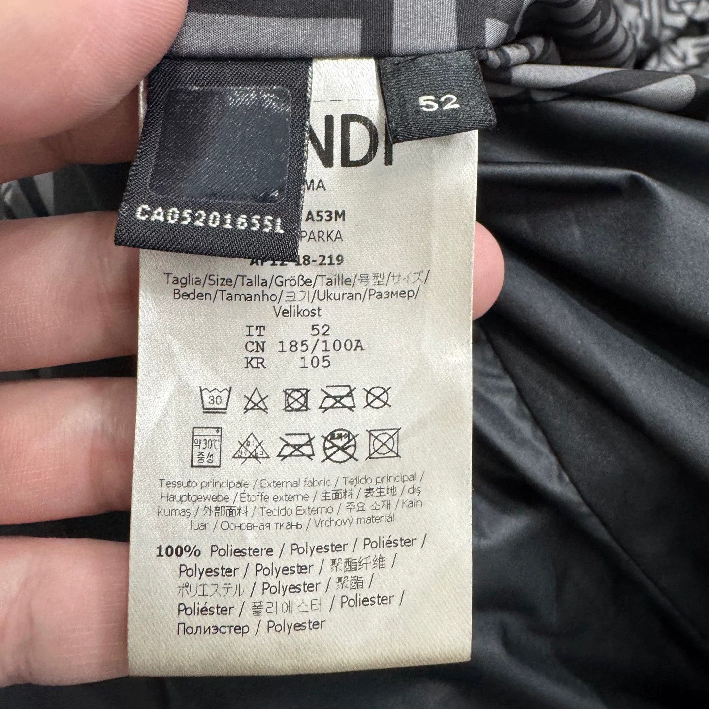 Fendi Fendi Hooded Logo Patch Down Parka IT 52 Size US L / EU 52-54 / 3 - 4 Thumbnail