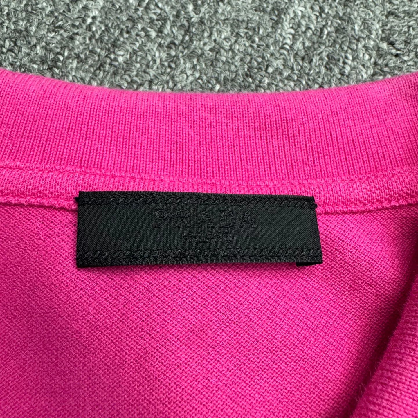 Prada Prada Pink Logo Patch Polo Shirt XL Size US XL / EU 56 / 4 - 6 Thumbnail