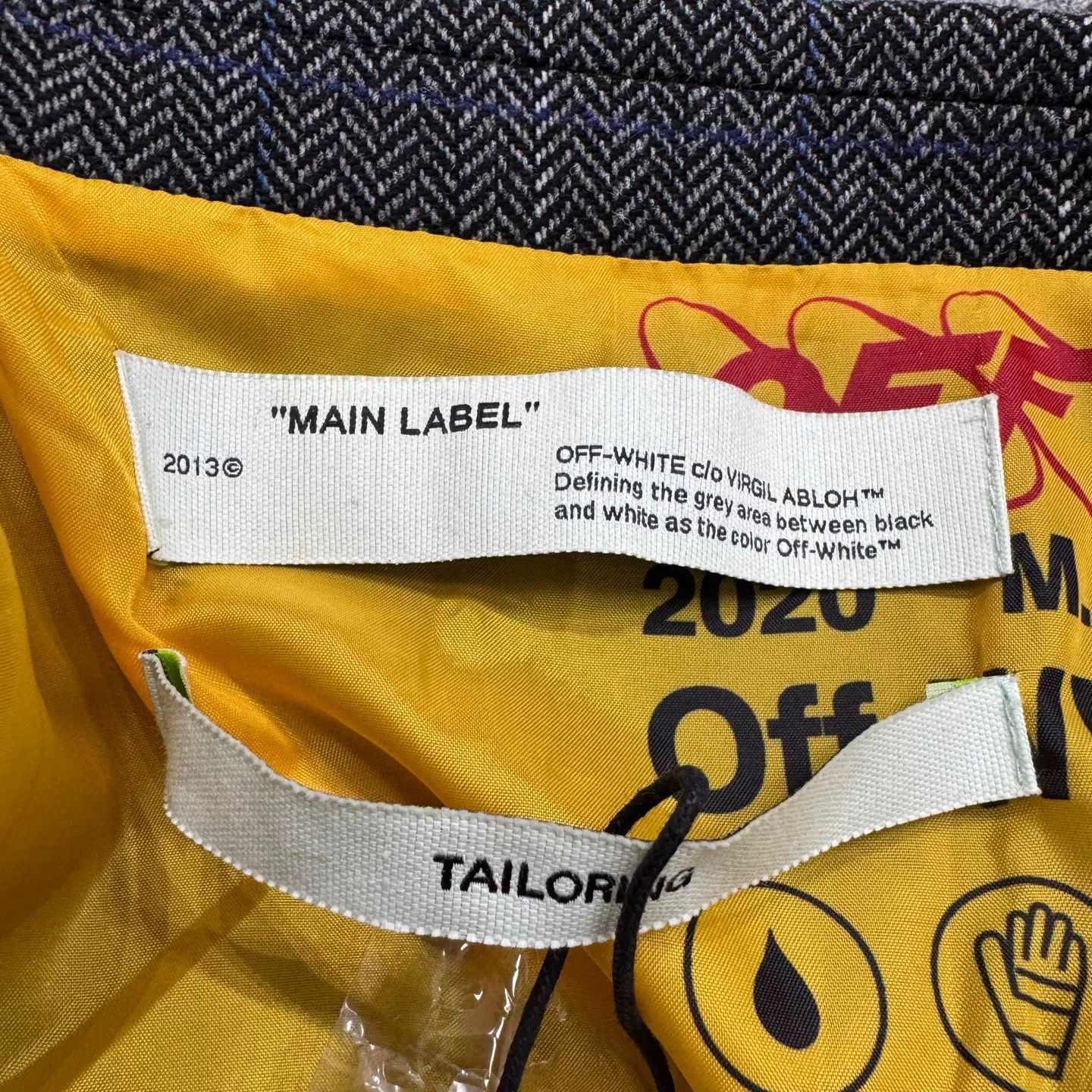 Off-White Off-White Plaid Wool Blend Blazer Size 38R Size 38R - 3 Thumbnail
