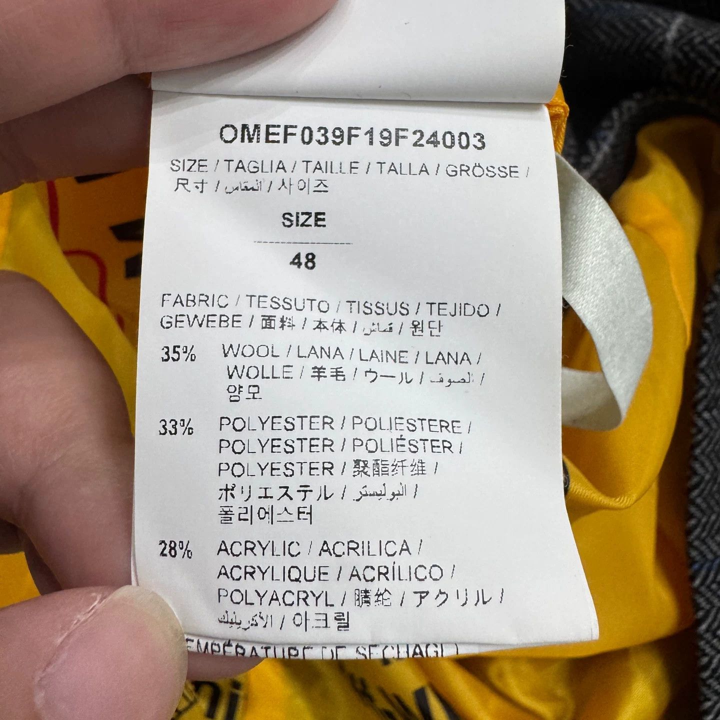 Off-White Off-White Plaid Wool Blend Blazer Size 38R Size 38R - 4 Thumbnail
