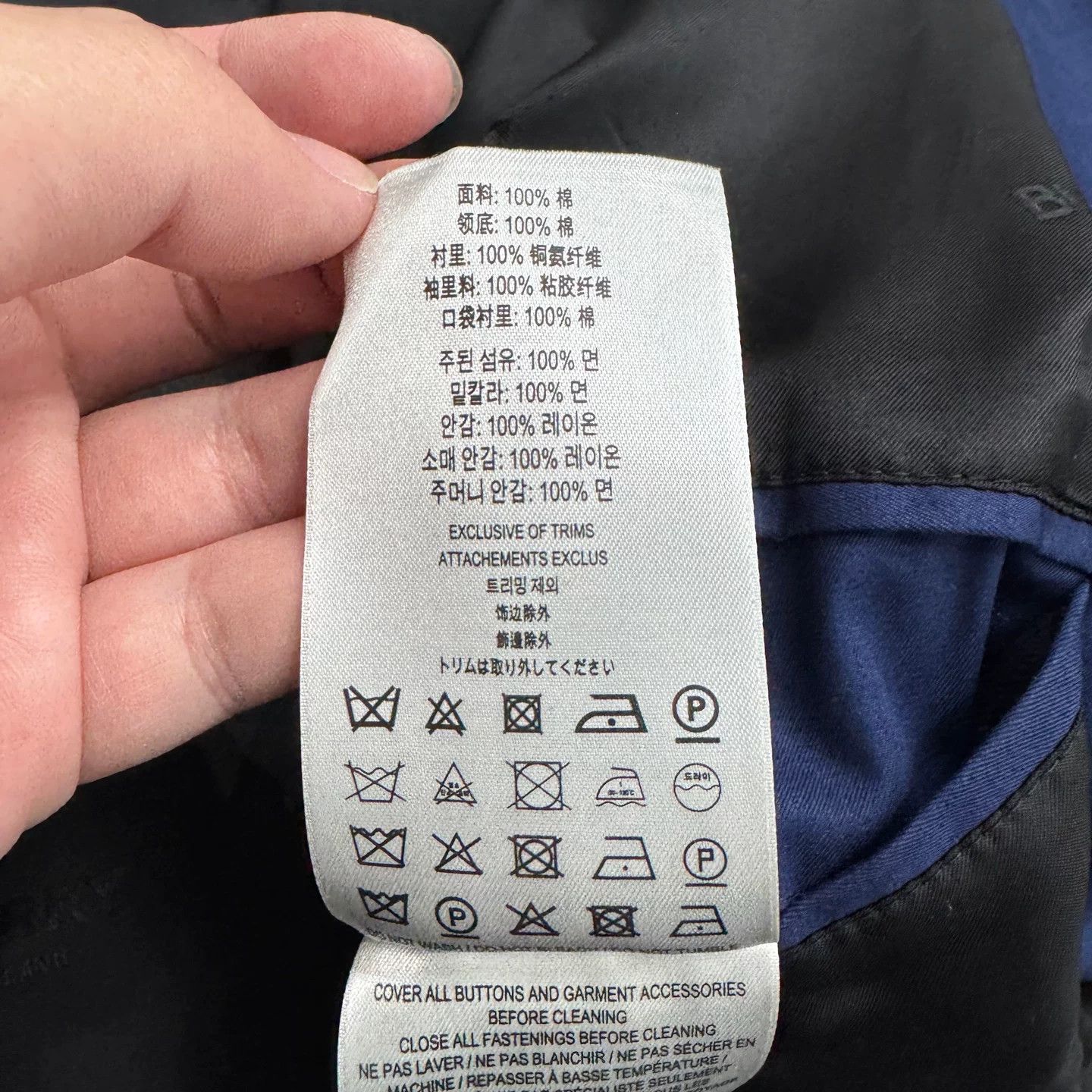 Burberry Burberry Blue Cotton Double Breasted Trench Coat Size 48 Size US M / EU 48-50 / 2 - 5 Thumbnail