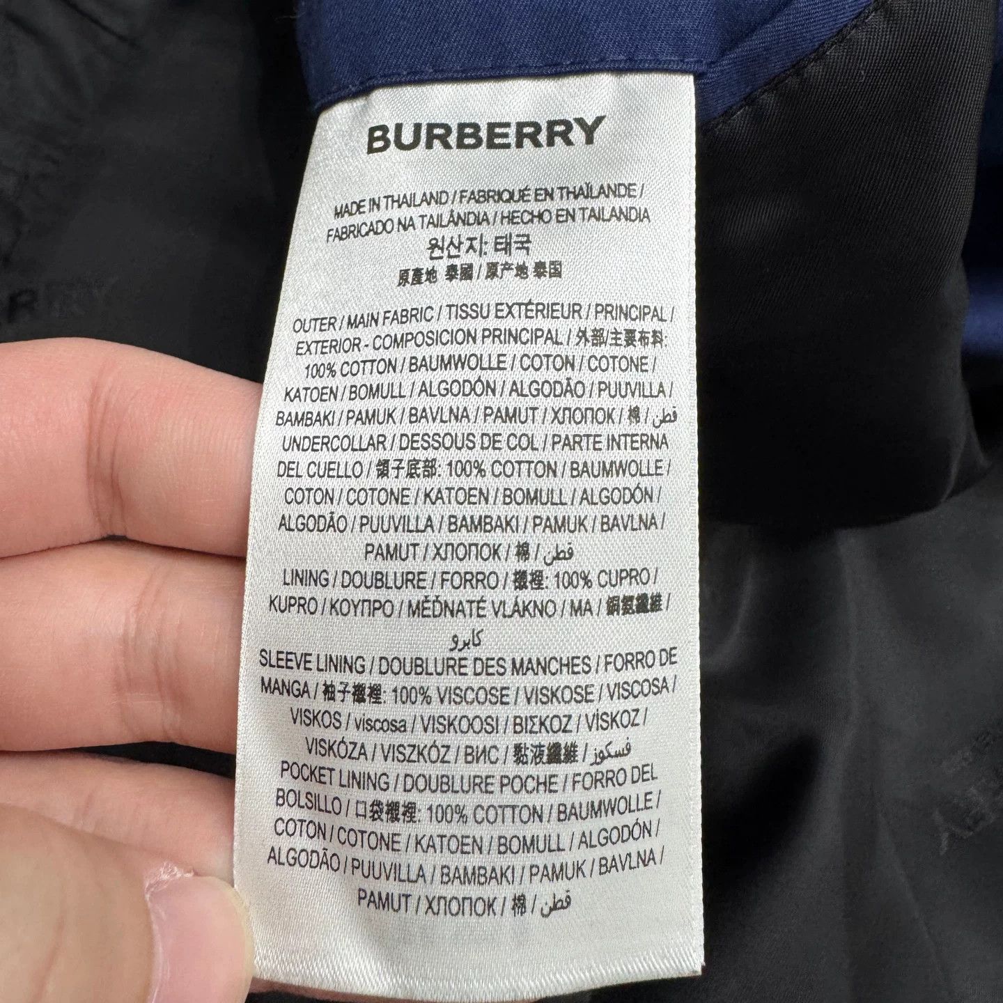 Burberry Burberry Blue Cotton Double Breasted Trench Coat Size 48 Size US M / EU 48-50 / 2 - 4 Thumbnail