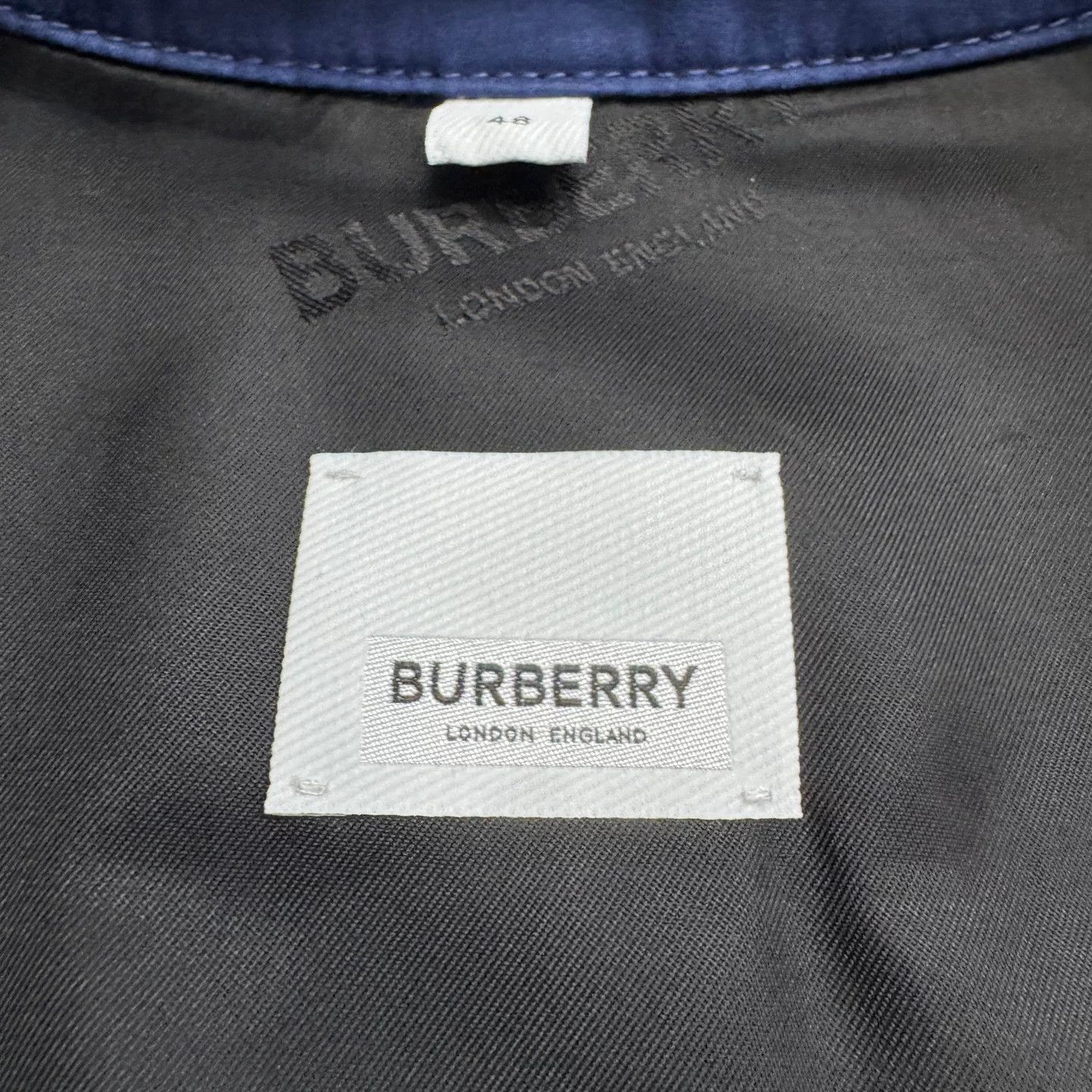 Burberry Burberry Blue Cotton Double Breasted Trench Coat Size 48 Size US M / EU 48-50 / 2 - 3 Thumbnail