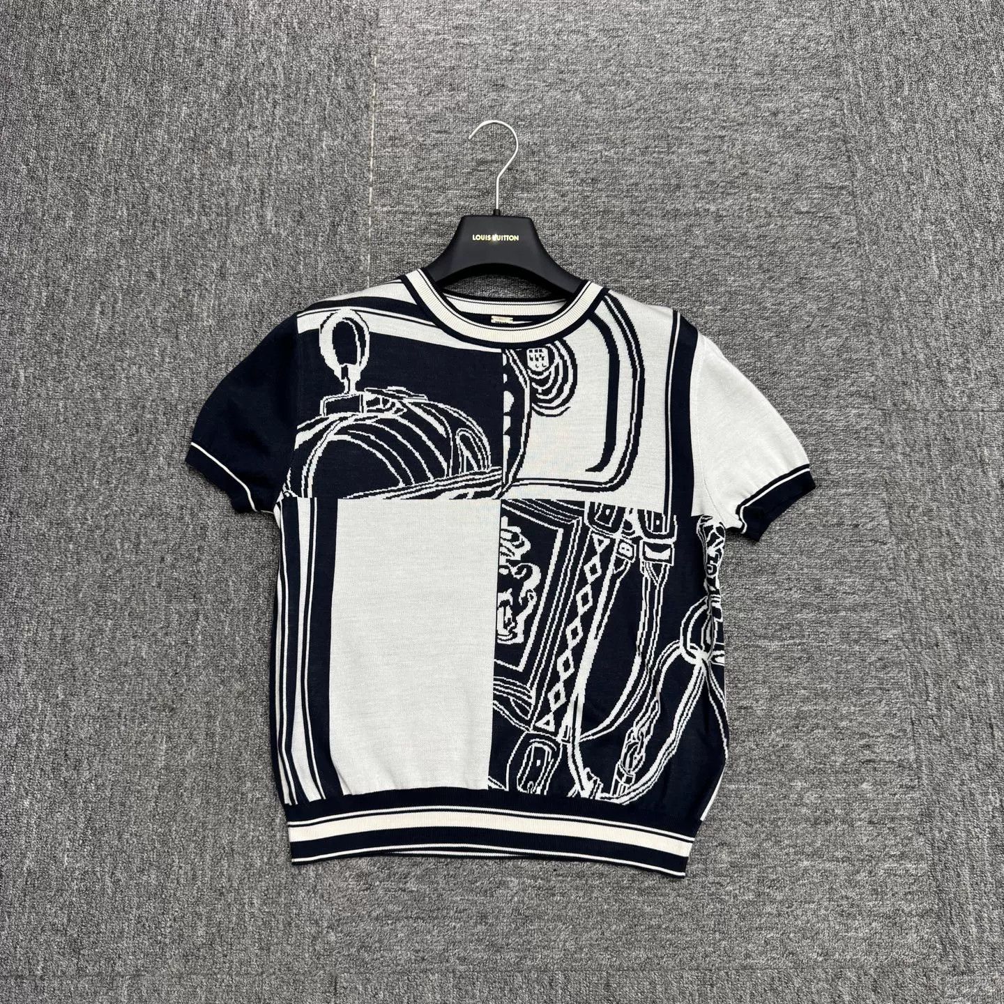 Hermes Hermes Bridle Print Silk Knit Top FR 36 Size XS / US 0-2 / IT 36-38 - 2 Thumbnail