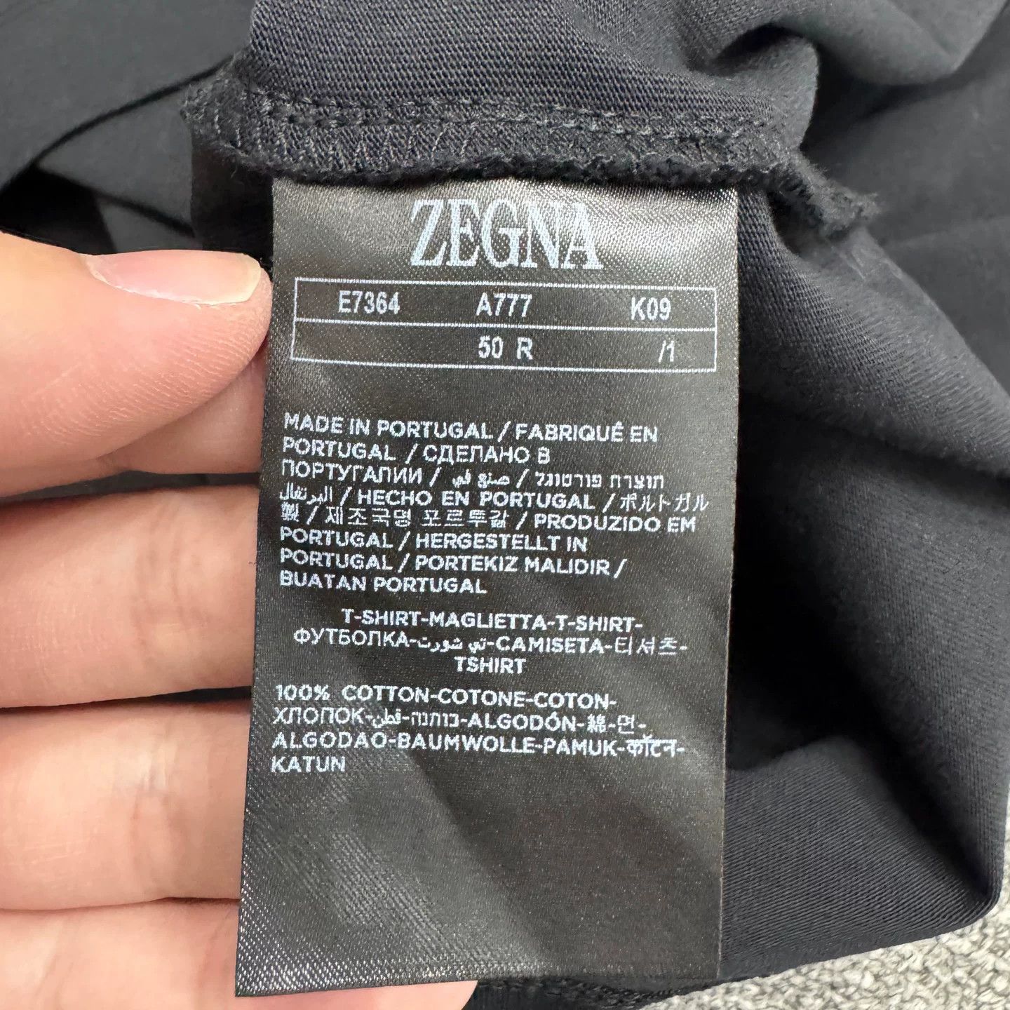 Z Zegna Zegna Logo Print Cotton T-Shirt Size 50 Size US M / EU 48-50 / 2 - 4 Thumbnail