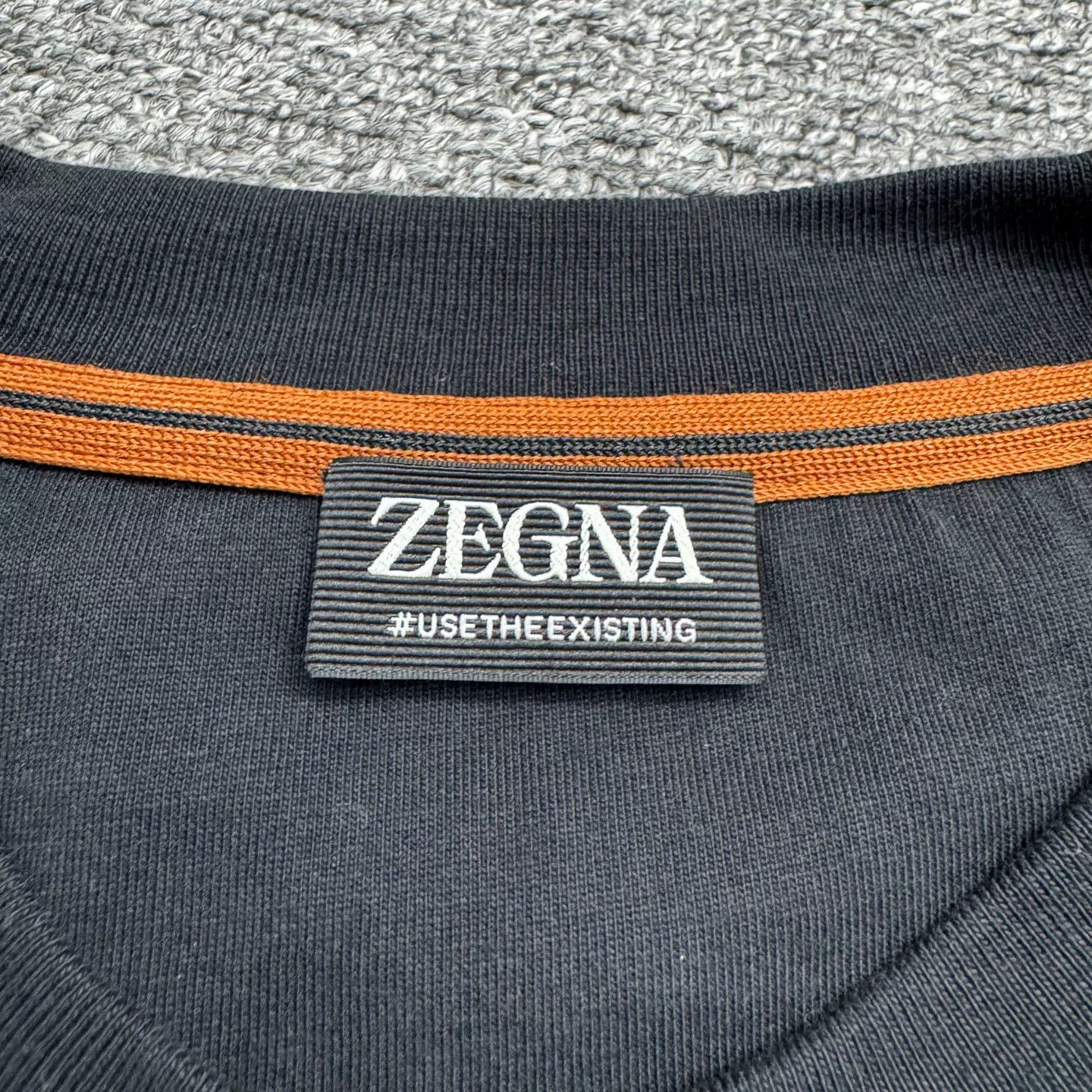 Z Zegna Zegna Logo Print Cotton T-Shirt Size 50 Size US M / EU 48-50 / 2 - 3 Thumbnail