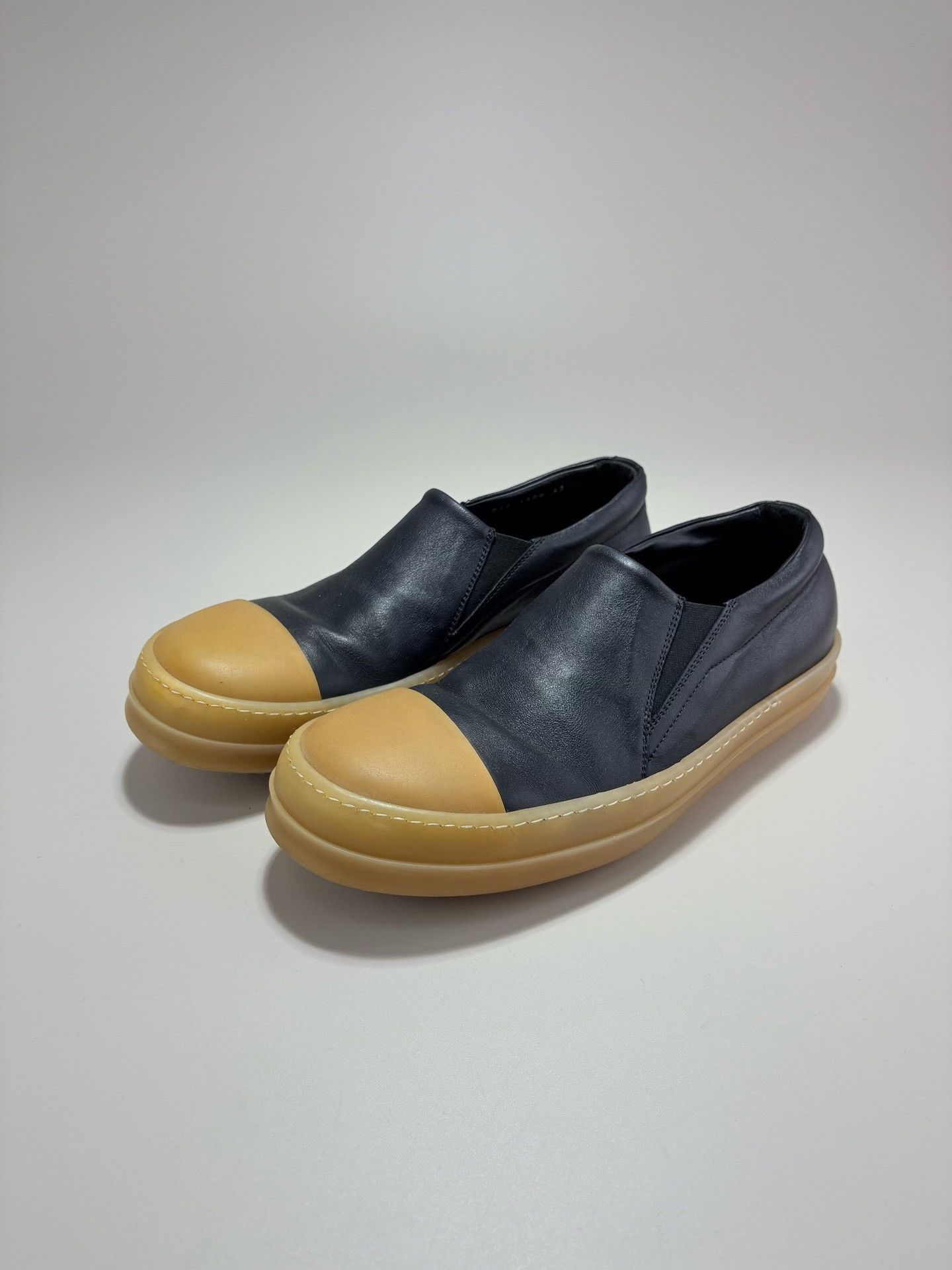 Rick Owens Rick Owens Two-Tone Leather Slip-On Sneakers 43 Size US 10 / EU 43 - 2 Thumbnail