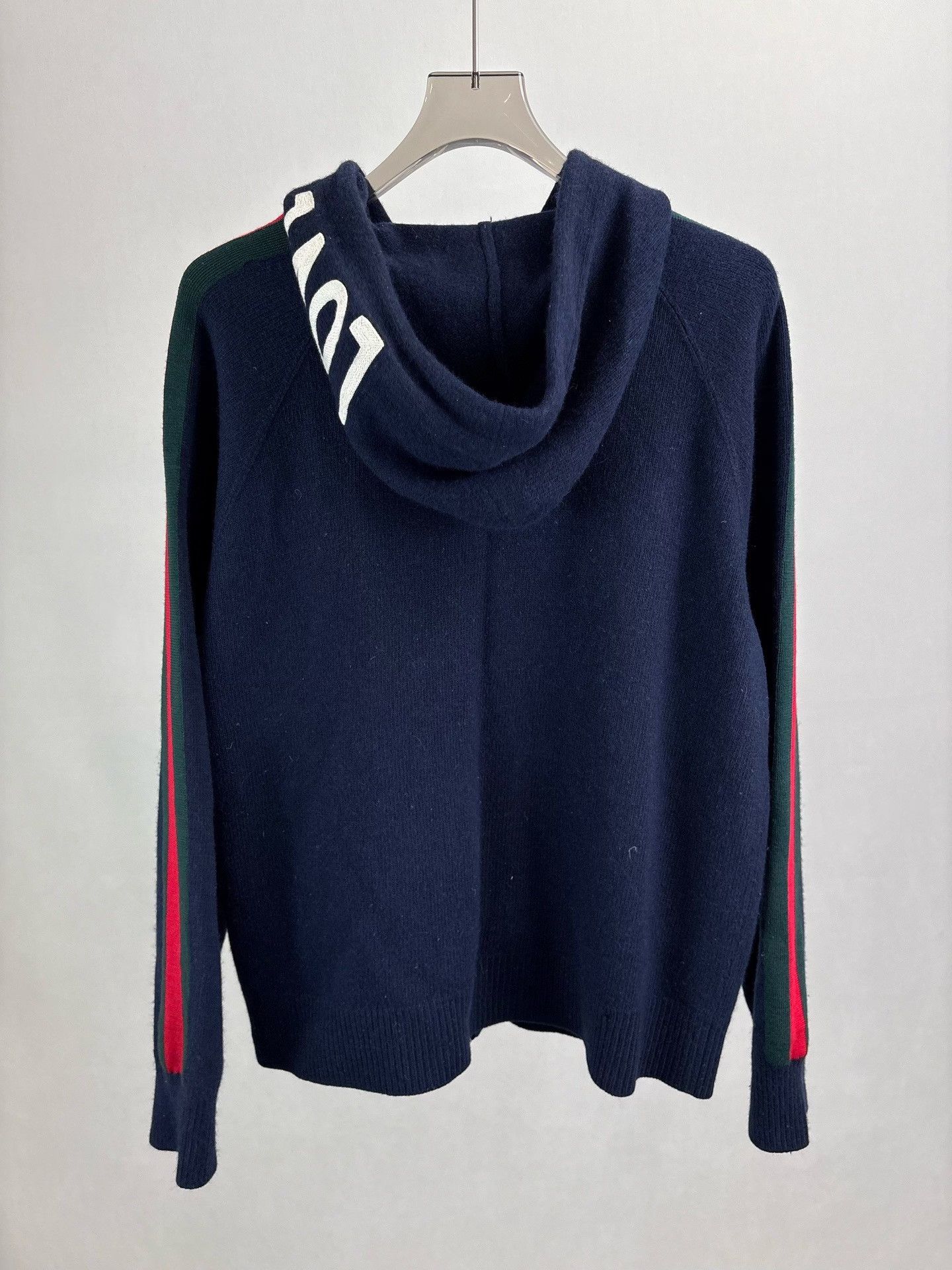 Gucci Gucci Web Stripe Wool Zip-Up Hoodie Size XL Size US XL / EU 56 / 4 - 3 Thumbnail