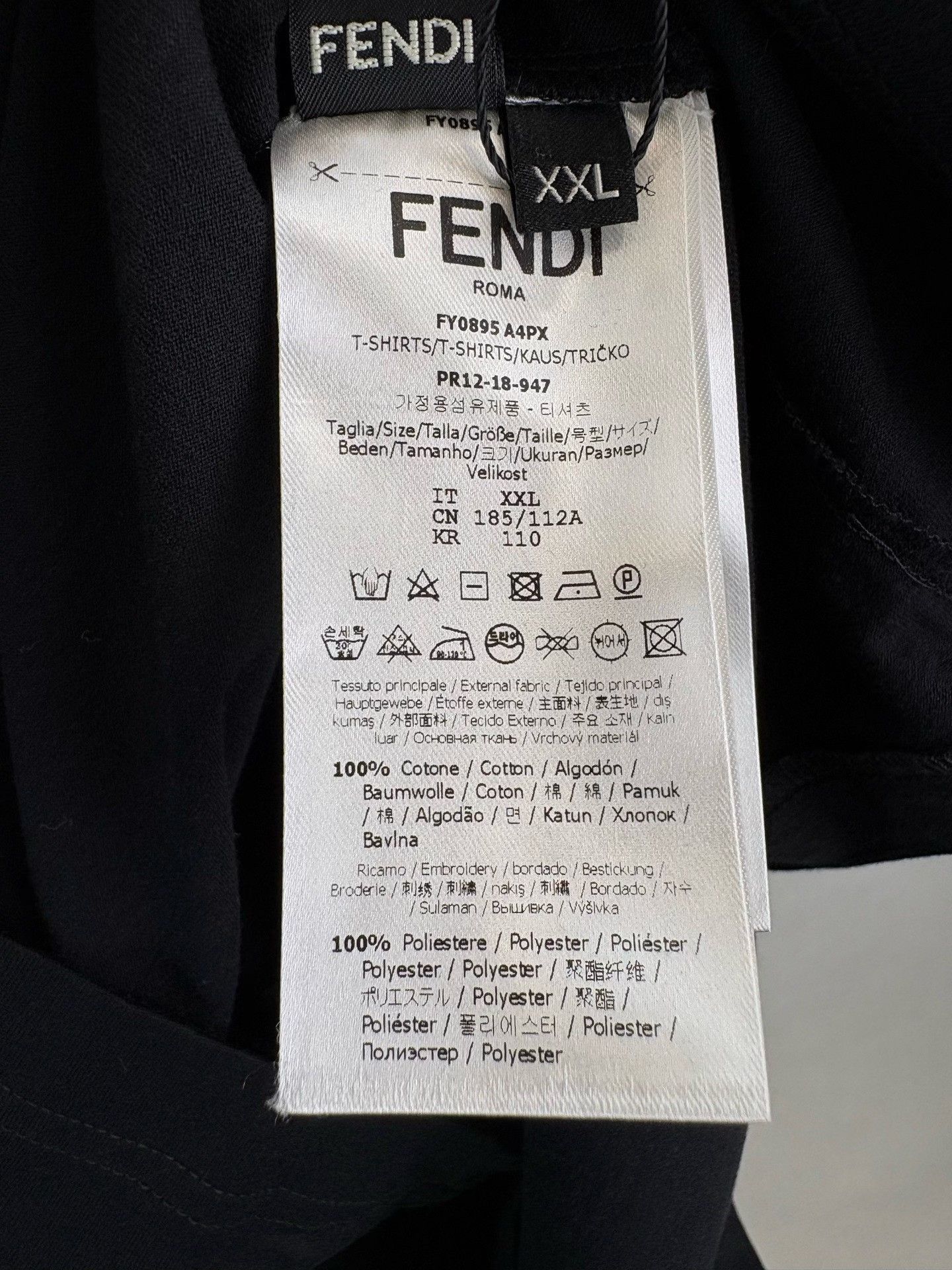 Fendi Fendi Sequin Double F Logo T-Shirt XXL Size US XXL / EU 58 / 5 - 6 Thumbnail