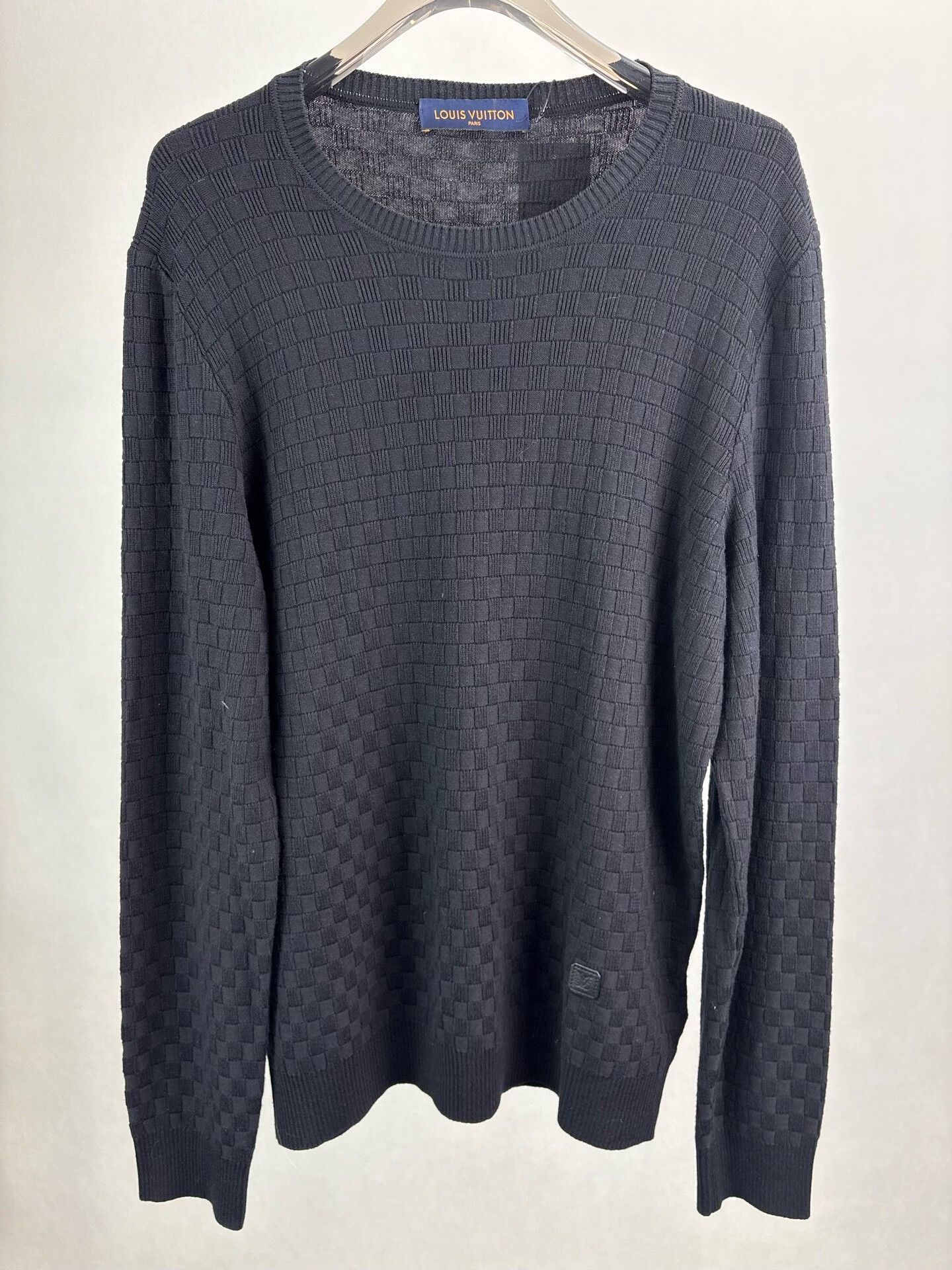 Louis Vuitton Louis Vuitton Damier Textured Wool Sweater XXL Size US XXL / EU 58 / 5 - 2 Thumbnail