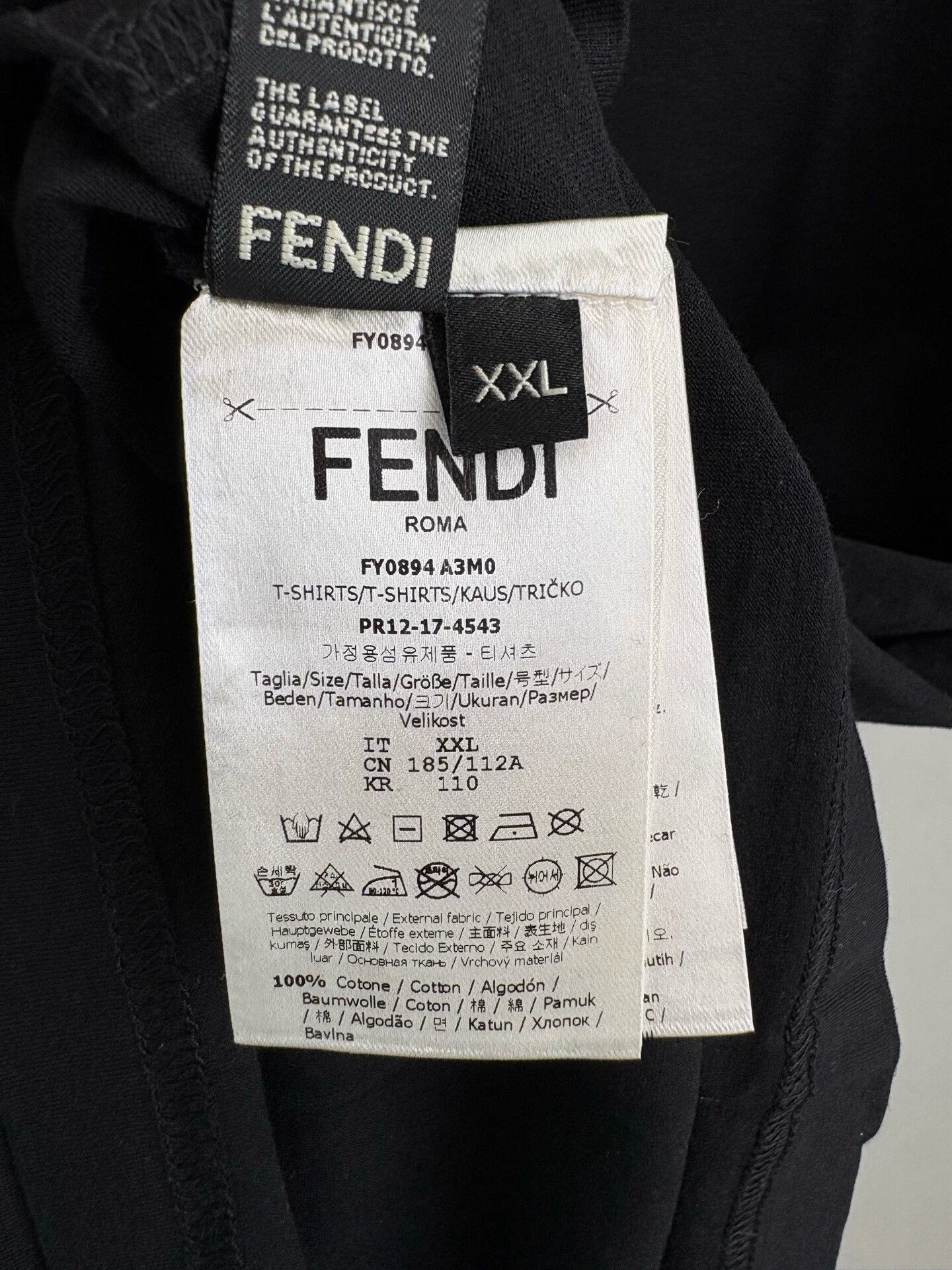 Fendi Fendi Rhinestone Bug T-Shirt XXL Size US XXL / EU 58 / 5 - 6 Thumbnail