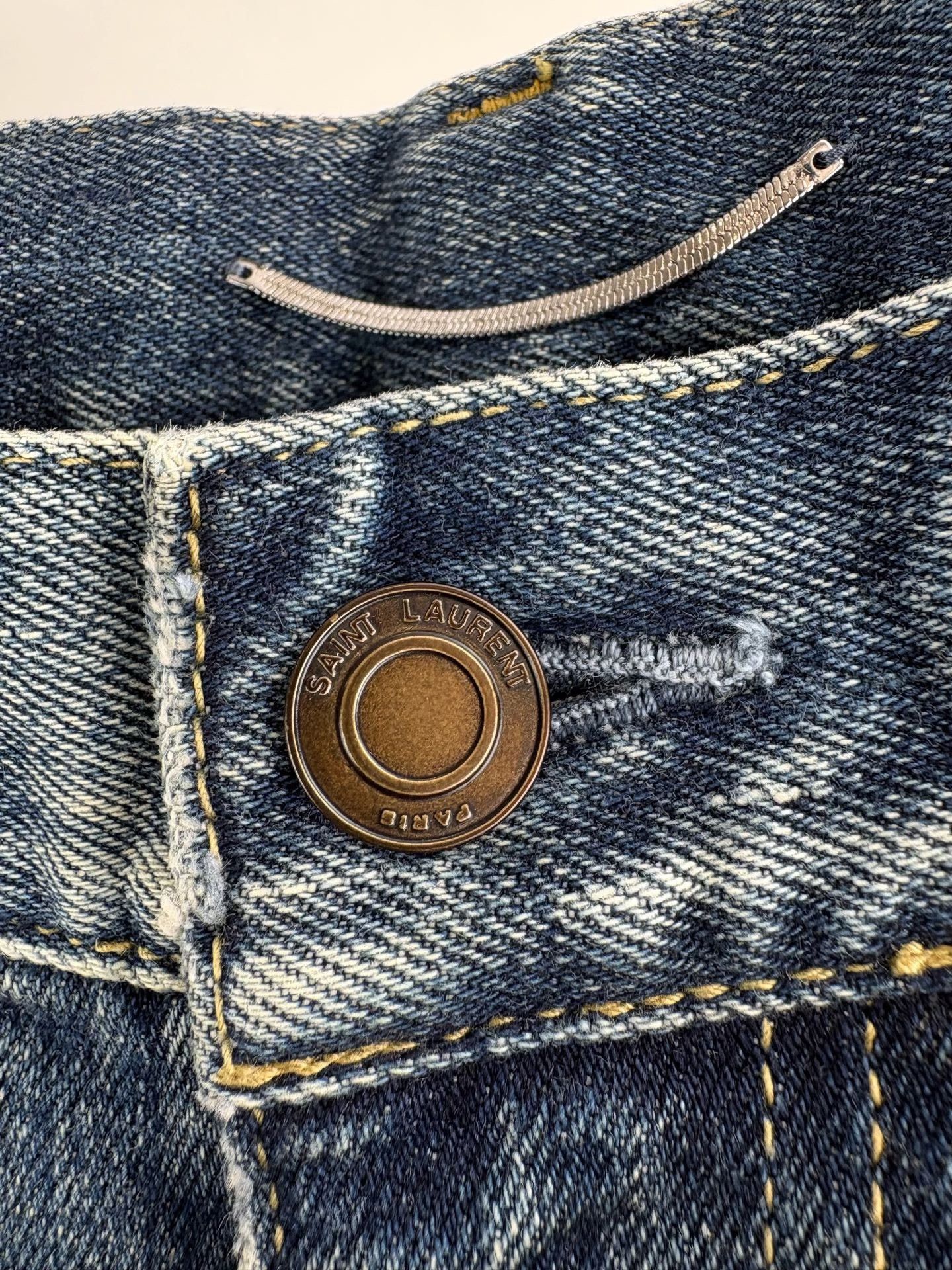 Saint Laurent Paris Saint Laurent Washed Denim Jeans 33 Size US 33 - 4 Thumbnail