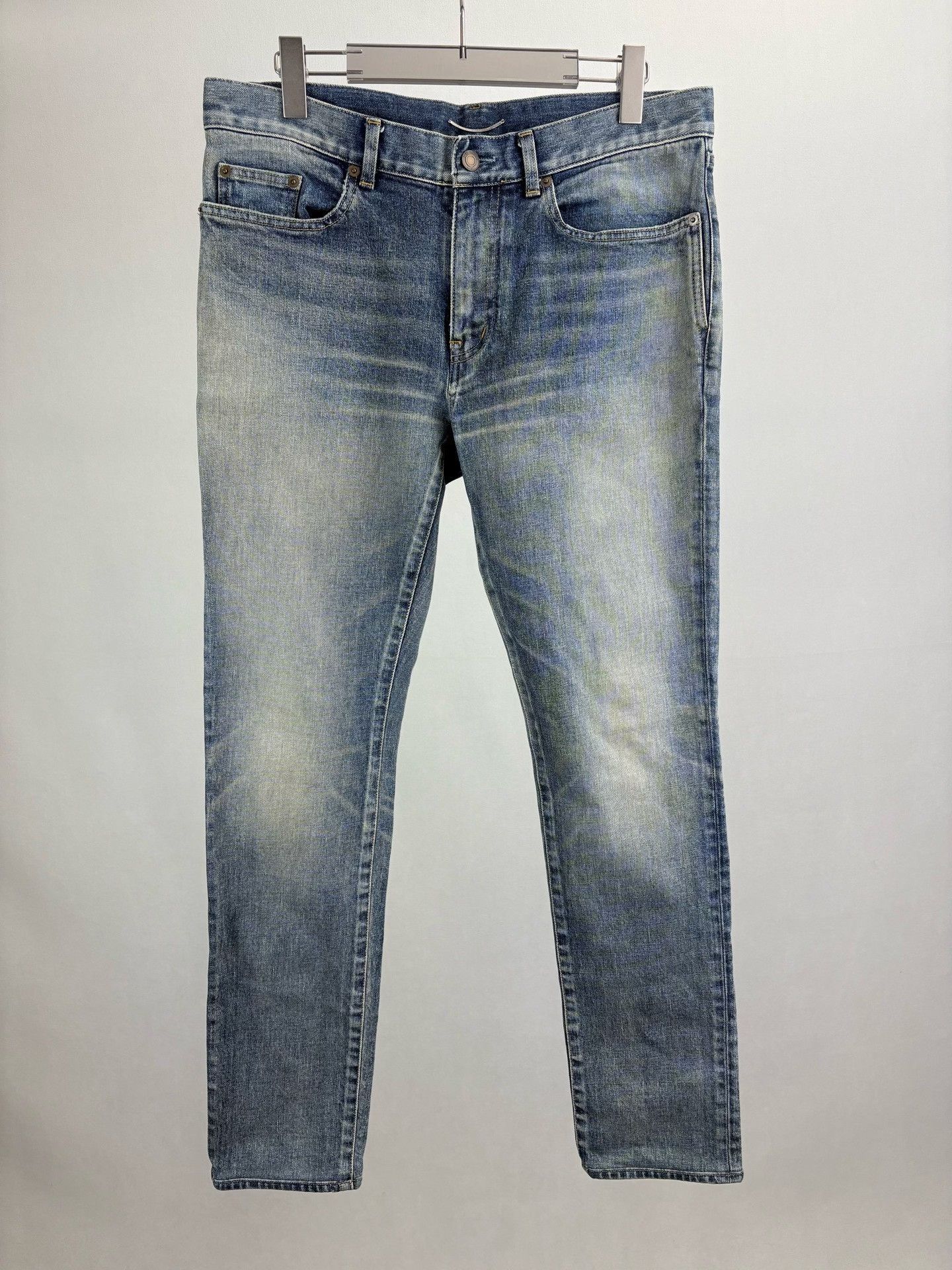 Saint Laurent Paris Saint Laurent Washed Denim Jeans 33 Size US 33 - 2 Thumbnail