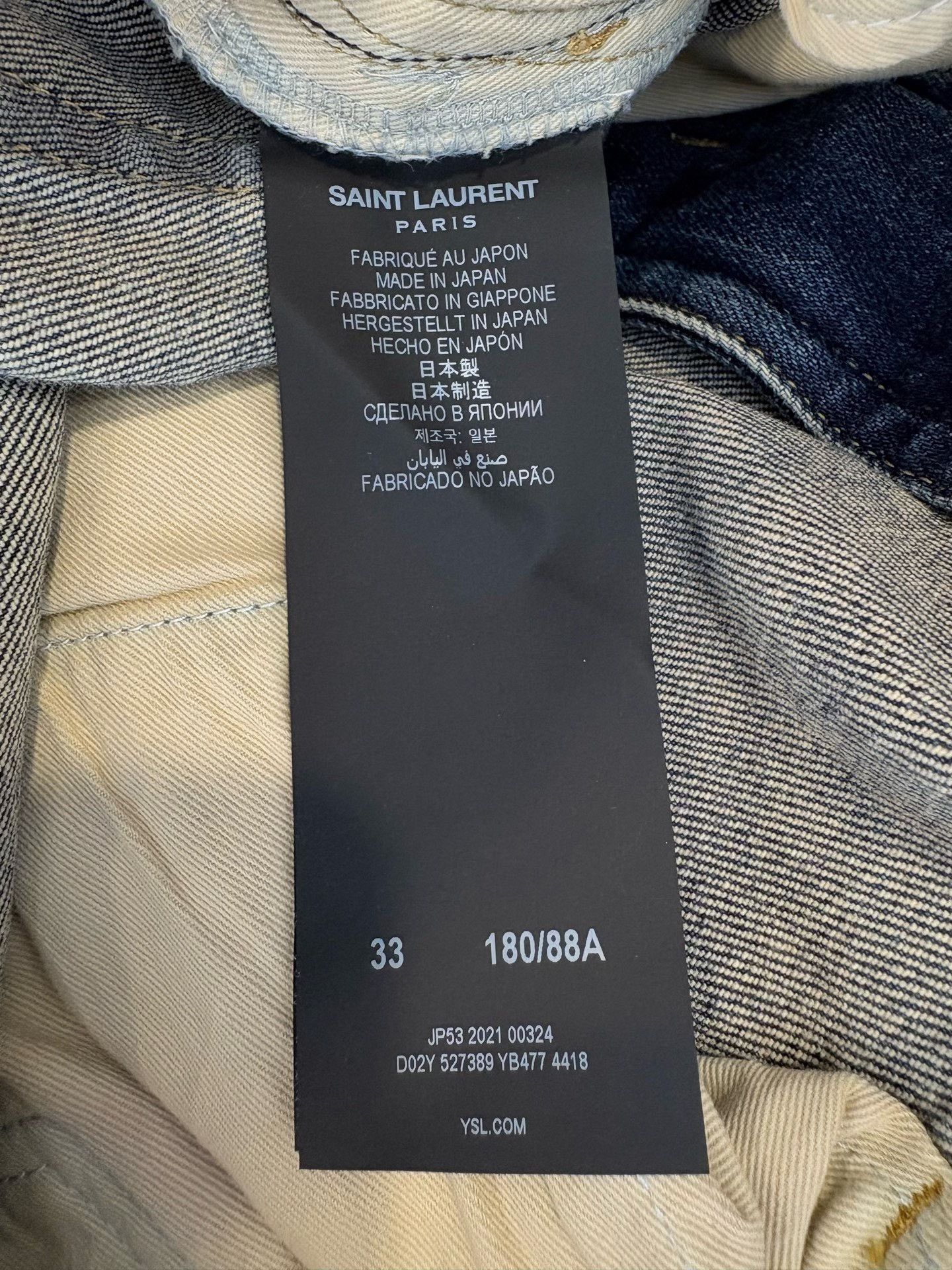 Saint Laurent Paris Saint Laurent Washed Denim Jeans 33 Size US 33 - 6 Thumbnail