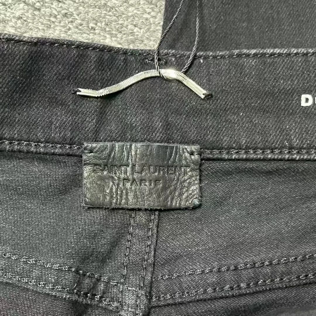 Saint Laurent Paris Saint Laurent Solid Black Denim Jeans Size 28 Size US 28 / EU 44 - 4 Thumbnail