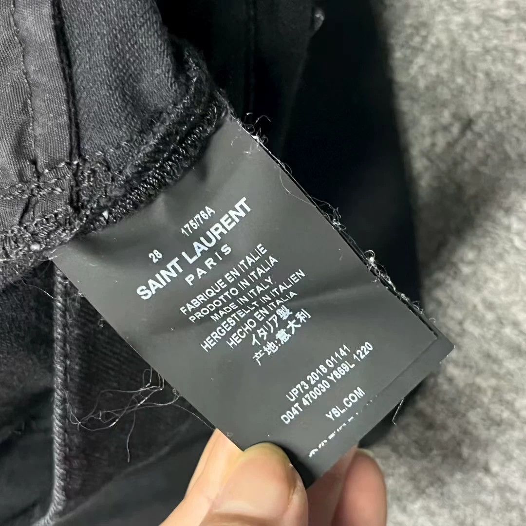 Saint Laurent Paris Saint Laurent Solid Black Denim Jeans Size 28 Size US 28 / EU 44 - 5 Thumbnail