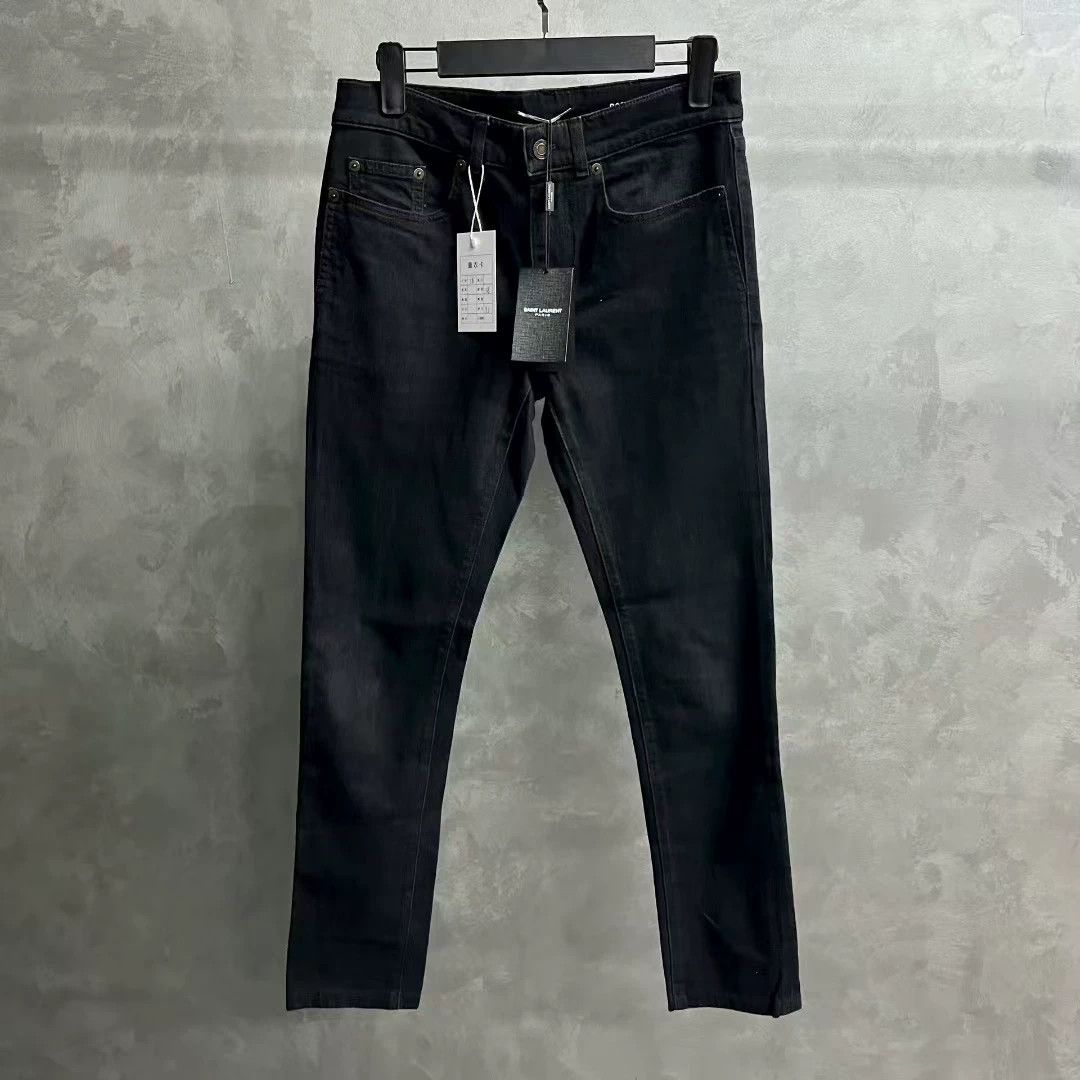 Saint Laurent Paris Saint Laurent Solid Black Denim Jeans Size 28 Size US 28 / EU 44 - 2 Thumbnail