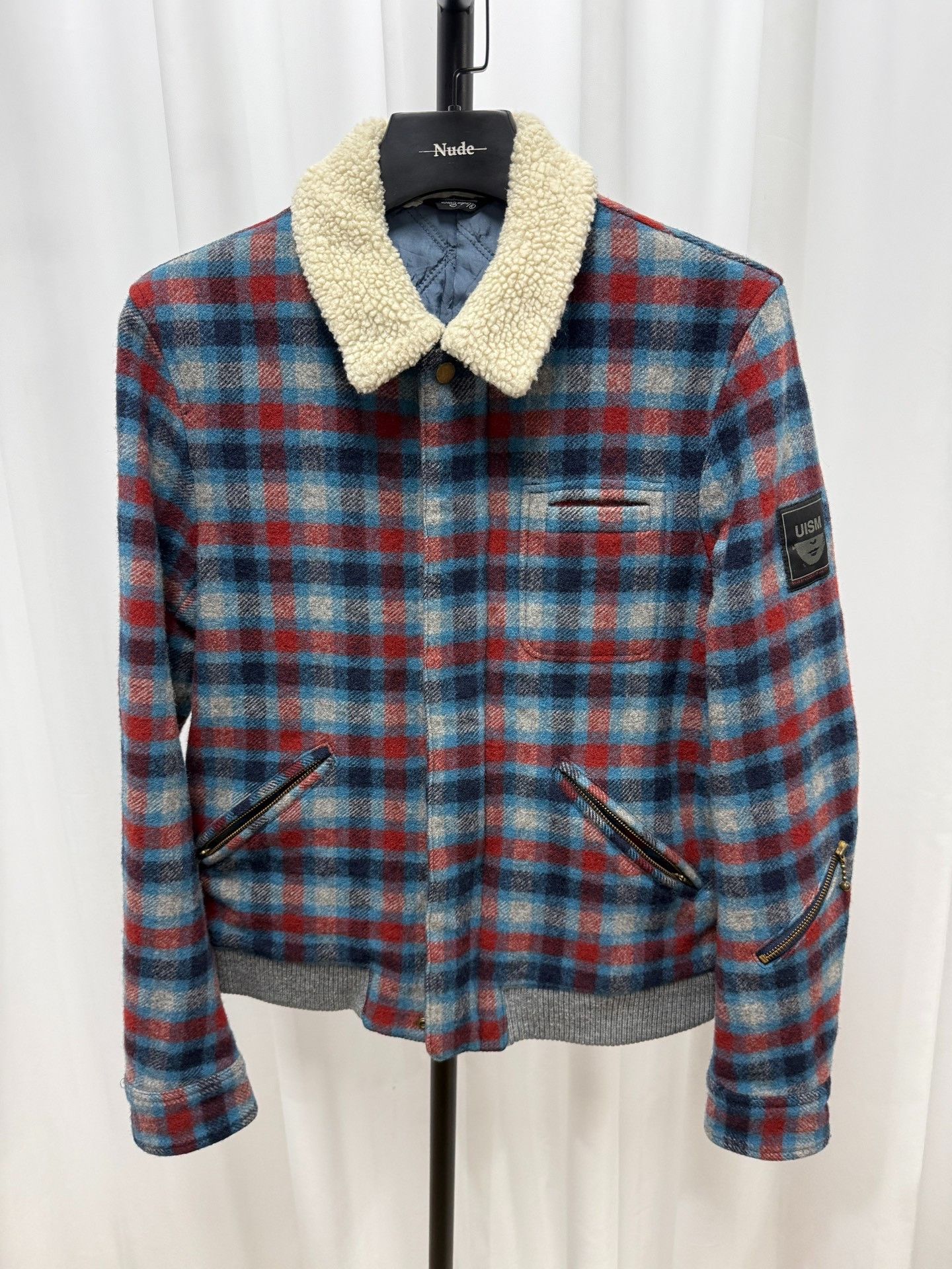 Undercover Undercover Plaid Shearling Collar Jacket Size 3 Size US L / EU 52-54 / 3 - 2 Thumbnail