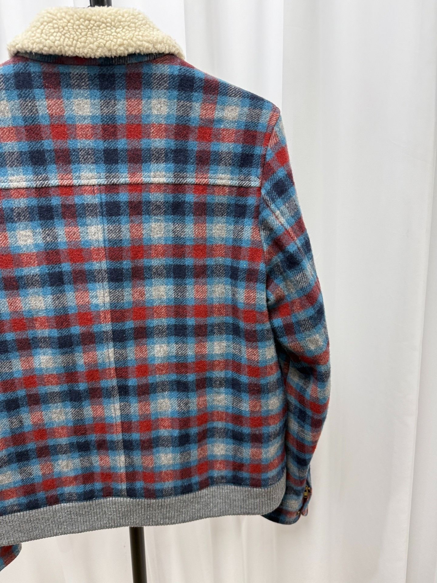 Undercover Undercover Plaid Shearling Collar Jacket Size 3 Size US L / EU 52-54 / 3 - 9 Thumbnail