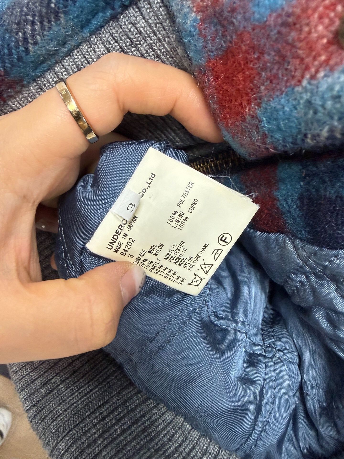 Undercover Undercover Plaid Shearling Collar Jacket Size 3 Size US L / EU 52-54 / 3 - 6 Thumbnail