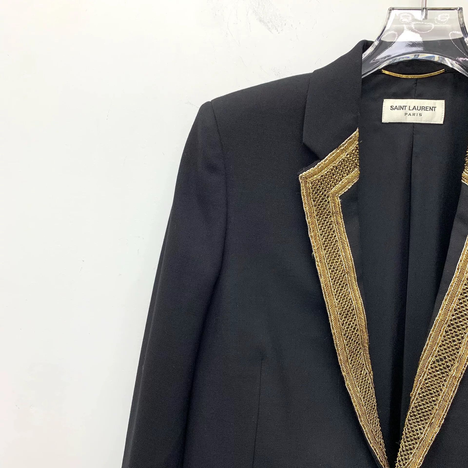 Saint Laurent Paris Saint Laurent Gold Embroidery Wool Blazer FR 38 Size S / US 4 / IT 40 - 4 Thumbnail